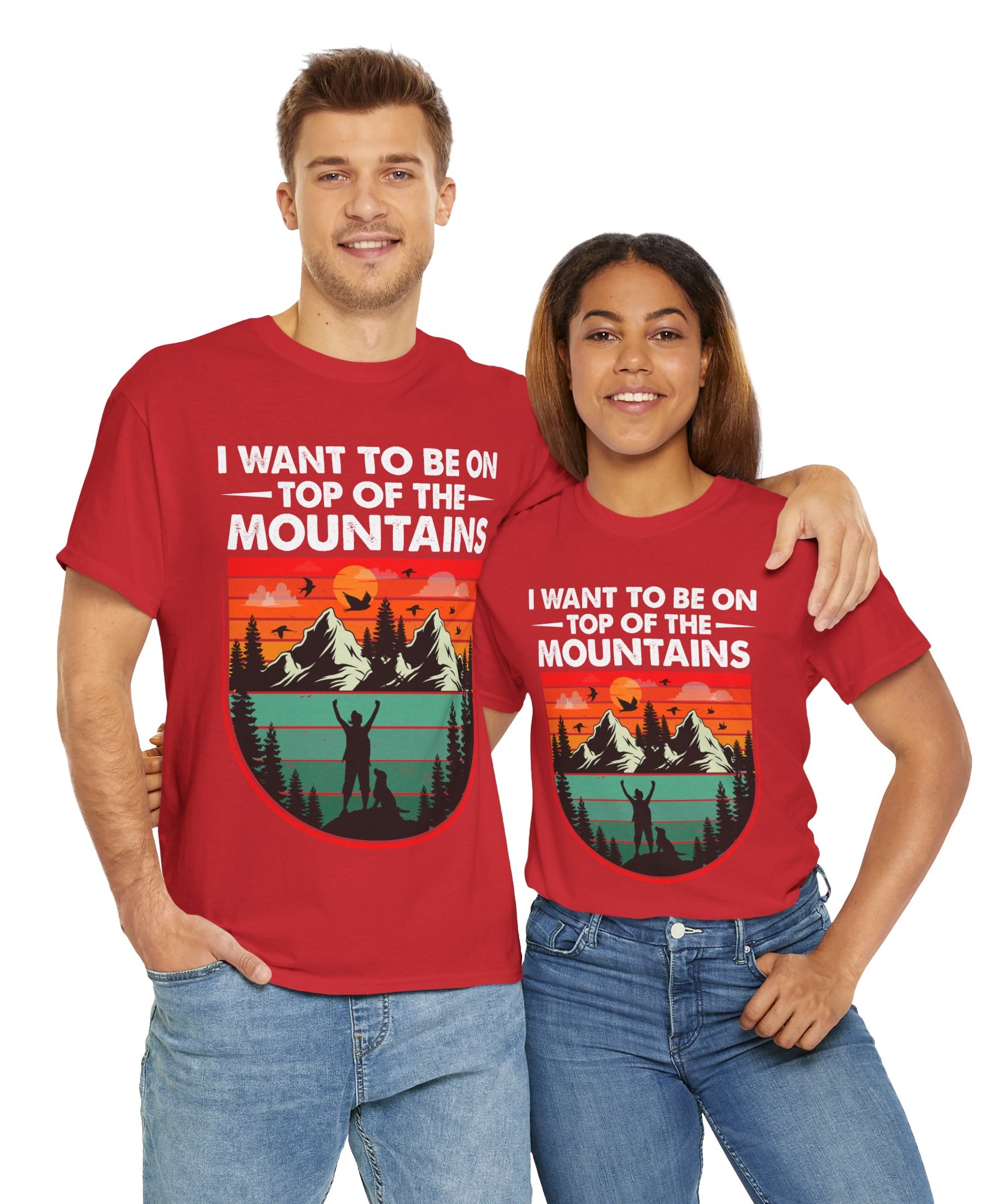 Retro Mountains T-Shirt - Adventure Vibes Tee