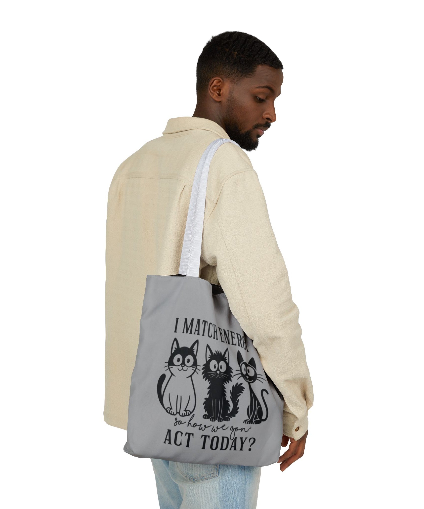 Gift for Cat Lovers – Light Grey Tote Bag