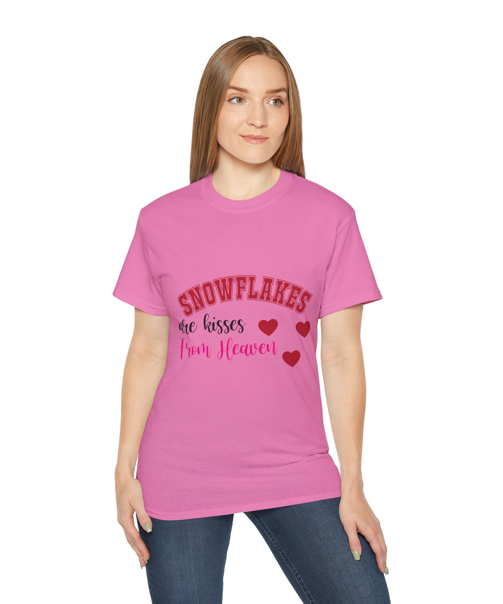Snowflakes & Hearts Christmas T-Shirt | Gallory Hive