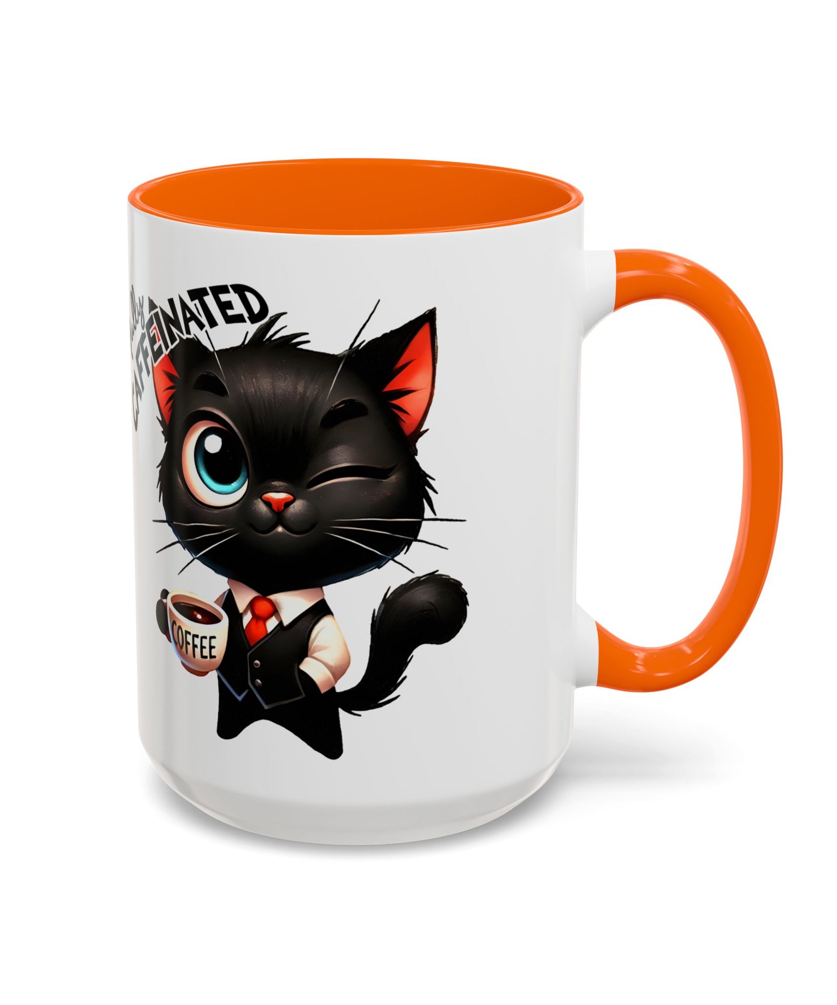 Cute Black Cat Accent Coffee Mug  Gallory Hive