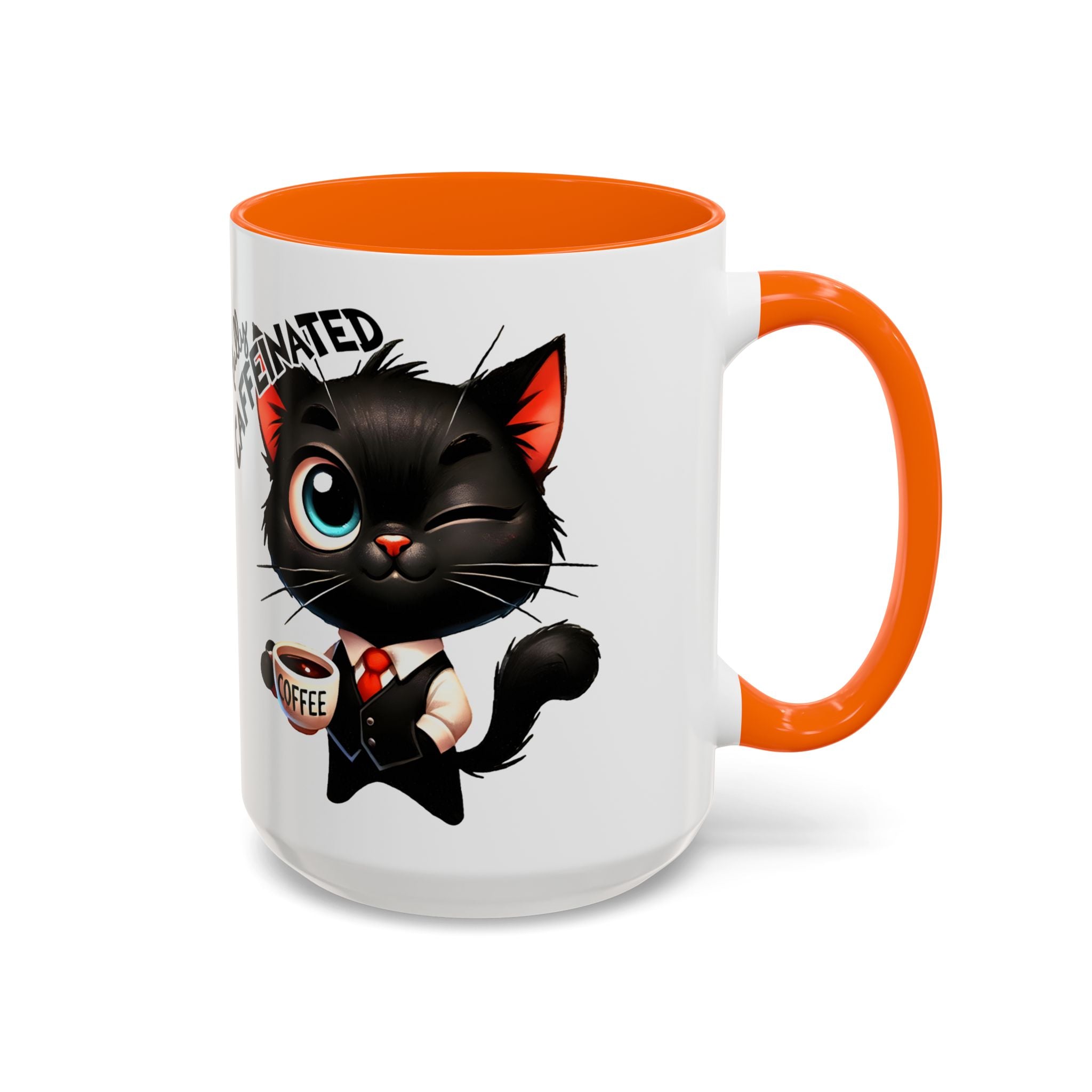 Cute Black Cat Accent Coffee Mug  Gallory Hive