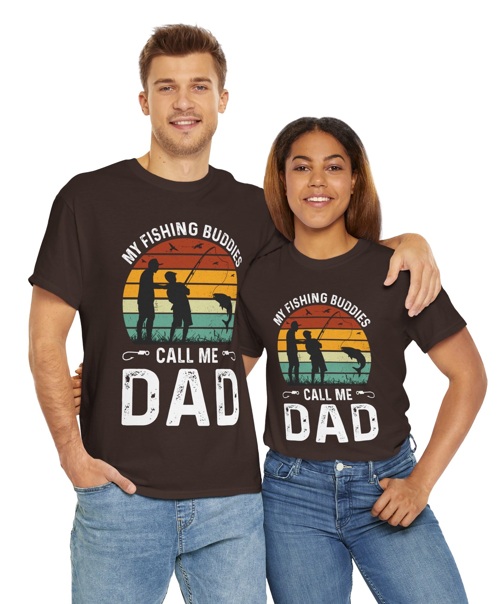 Vintage Dad & Kid Fishing Shirt