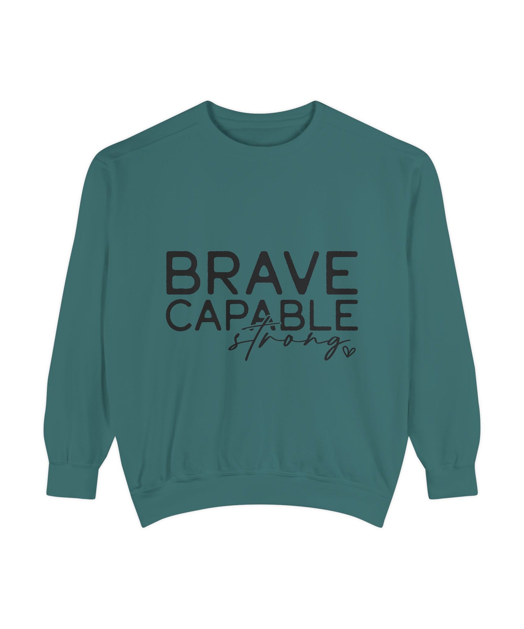Minimalist Brave Capable Strong Crewneck Sweatshirt | Gallory Hive