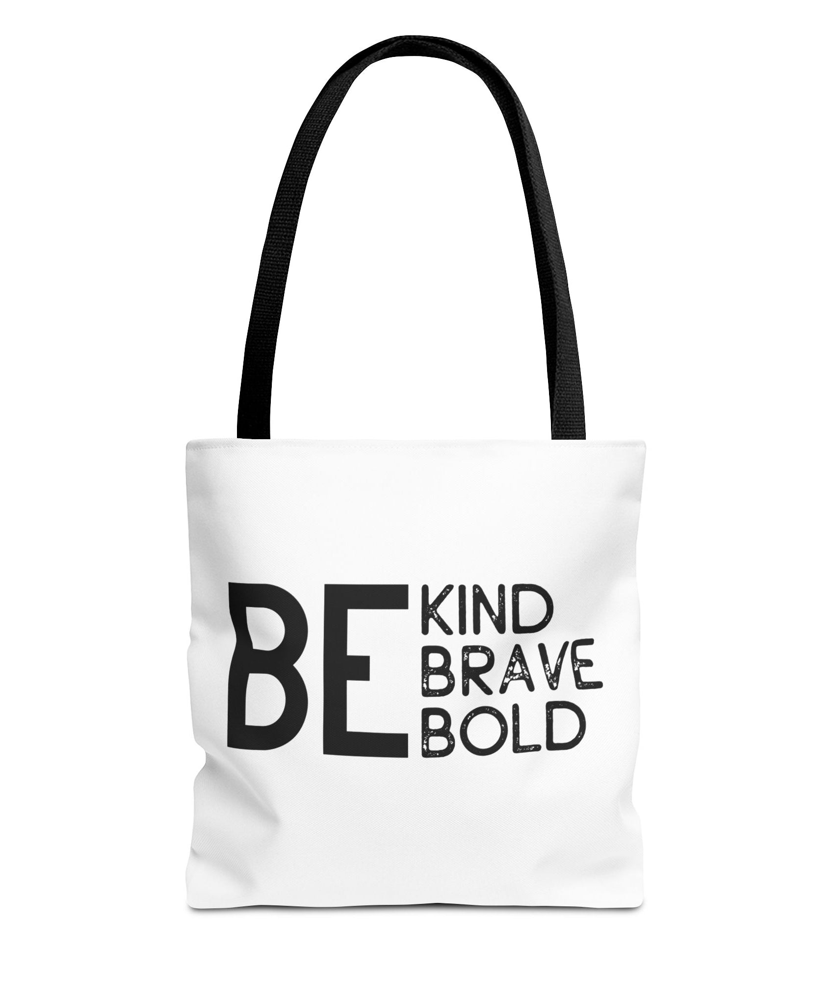 Inspirational Tote Bag - Be Kind Brave Bold - Eco-Friendly Carryall