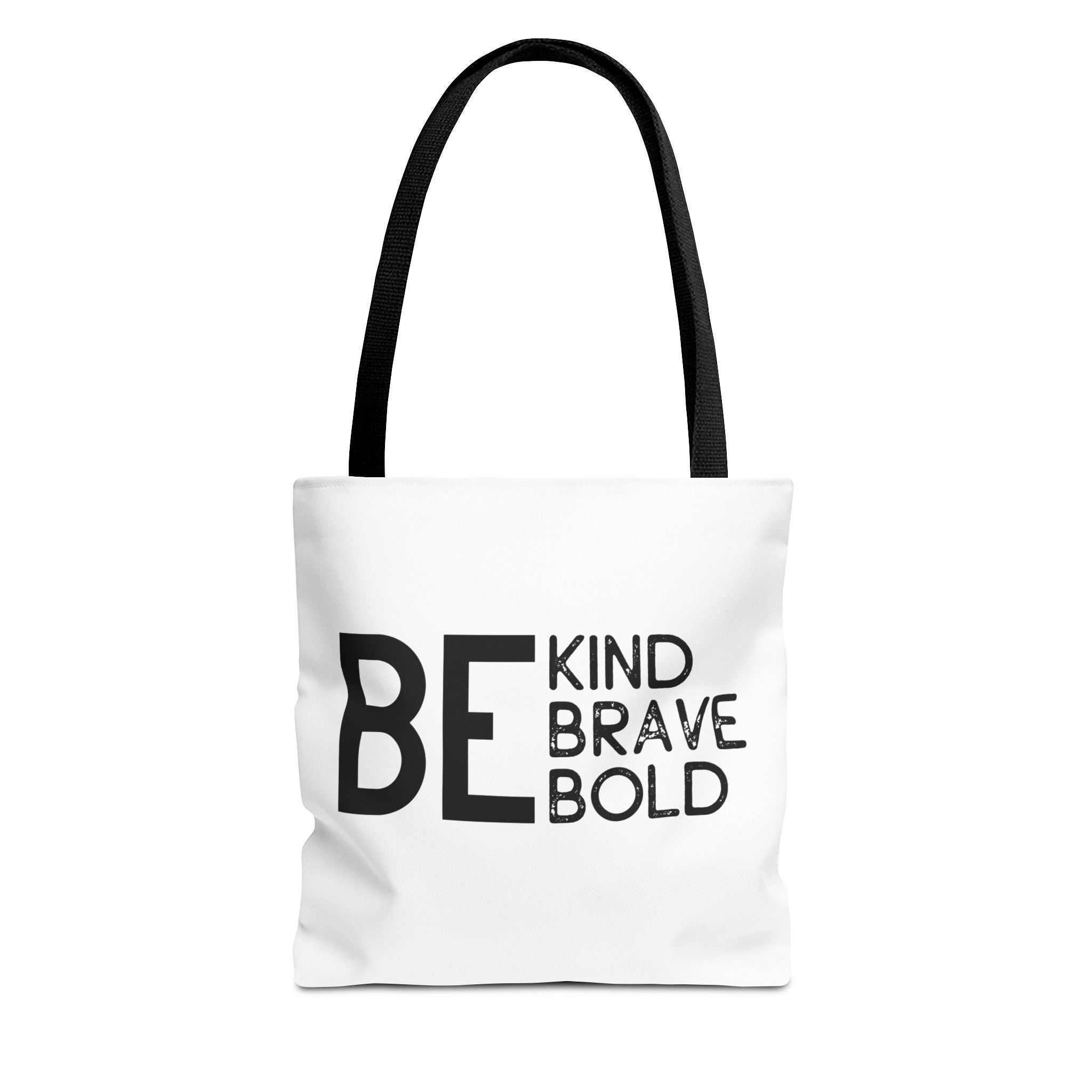 Inspirational Tote Bag - Be Kind Brave Bold - Eco-Friendly Carryall
