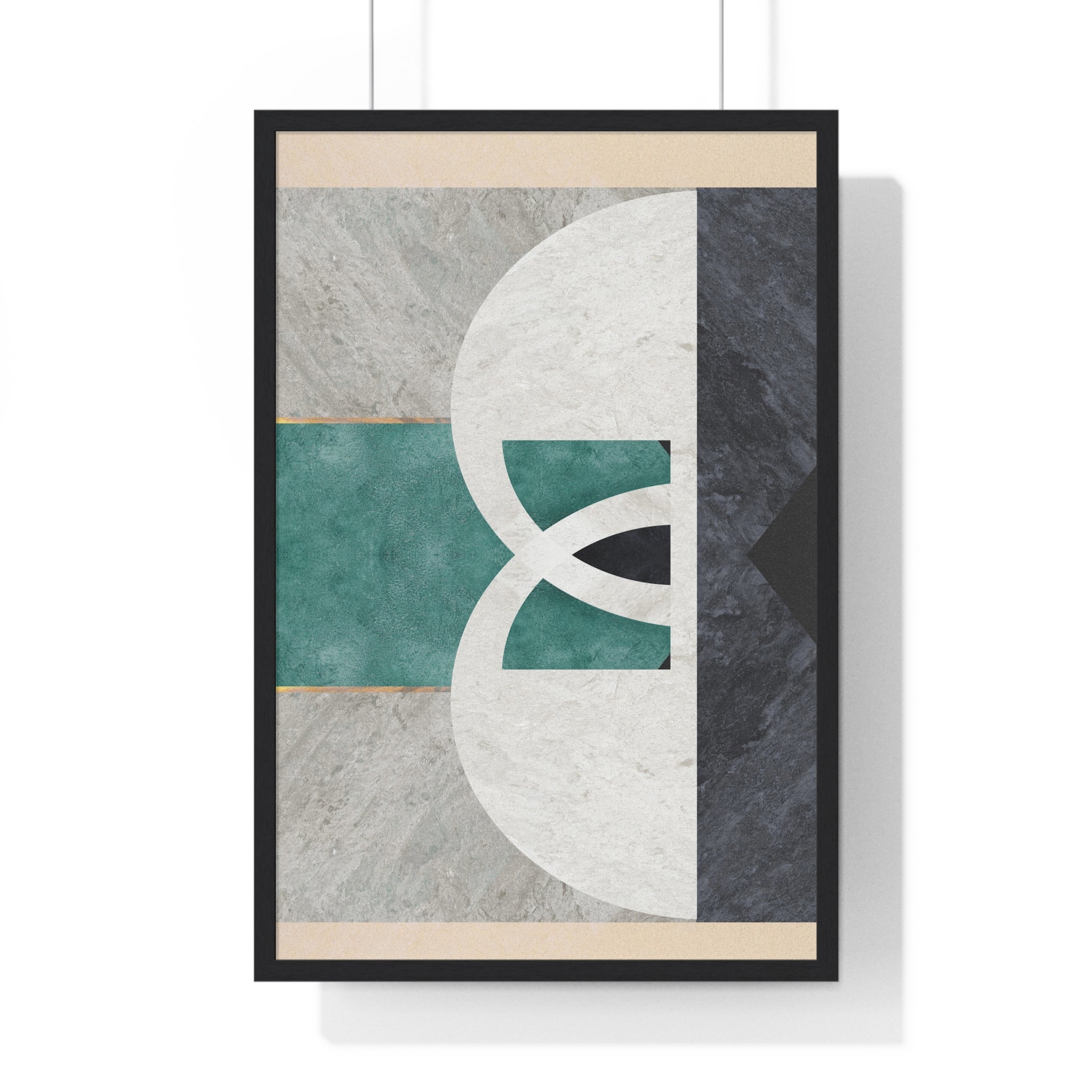 Modern Botanical Leaf Art on Premium Wood Framed Posters – Abstract Nature Wall Decor