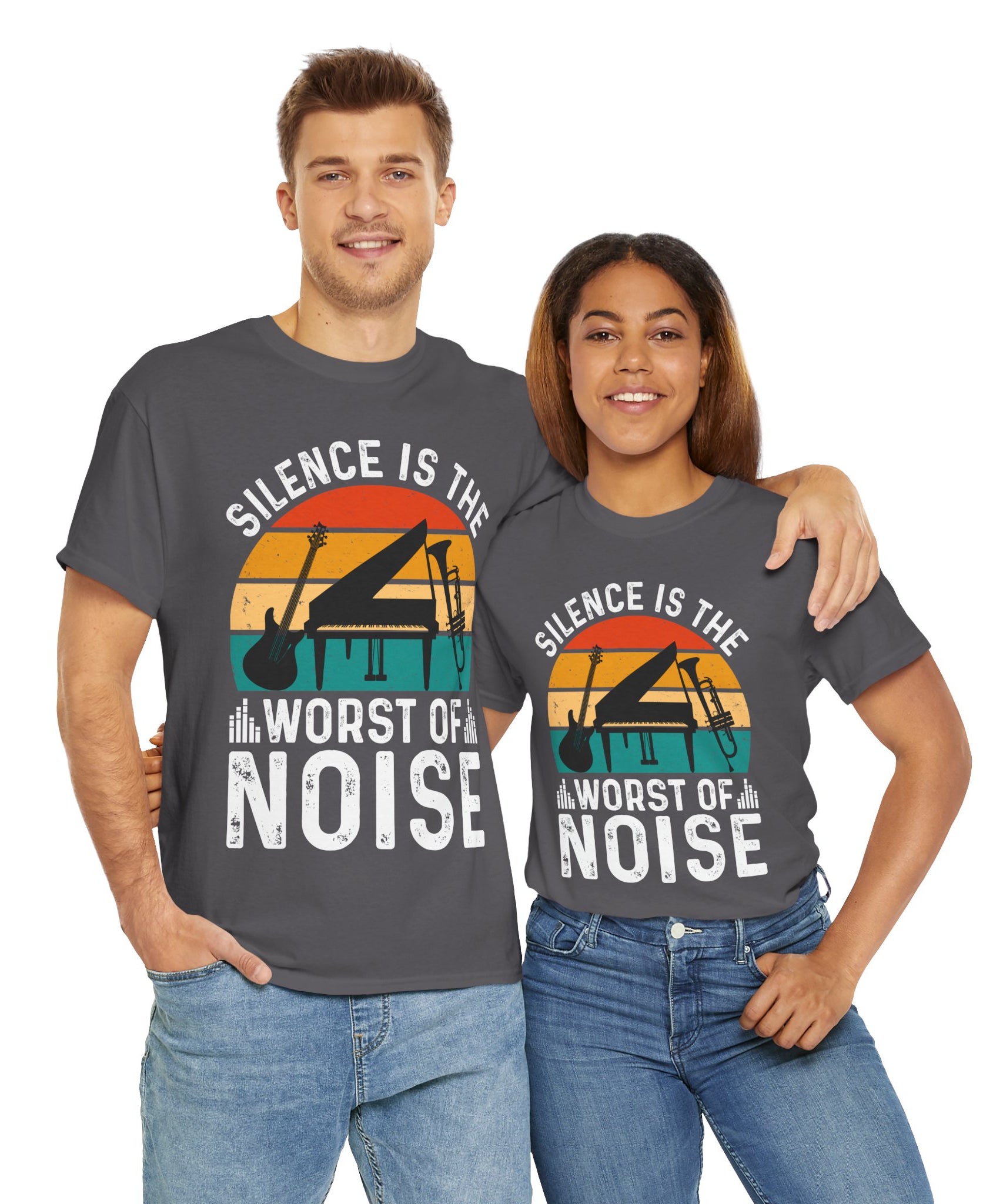 Retro Music Lover-Shirt - Silence Noise Tee