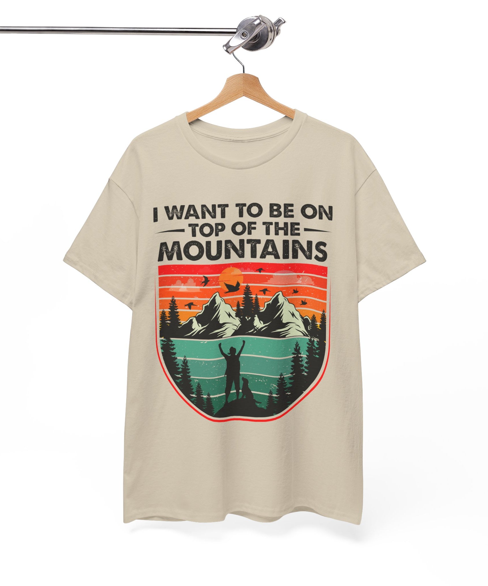 Retro Mountains T-Shirt - Adventure Vibes Tee