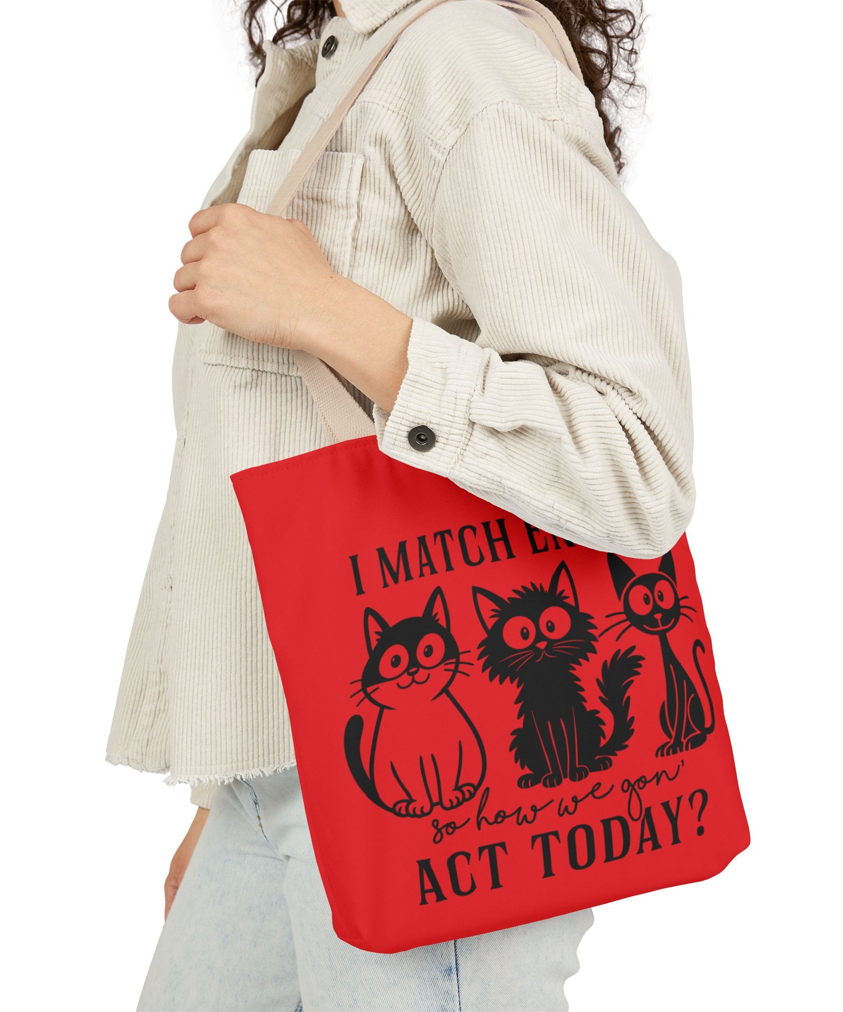 Cute Red Canvas Tote – Reusable Bag | Gallory Hive