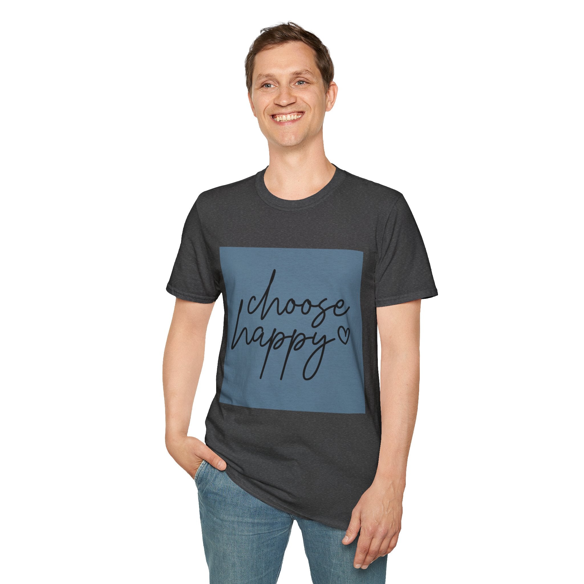 Unisex T-Shirt – "Choose Happy" Quote Tee - Positive Affirmation Shirt for Friends, Inspirational Tee - Gallory Hive