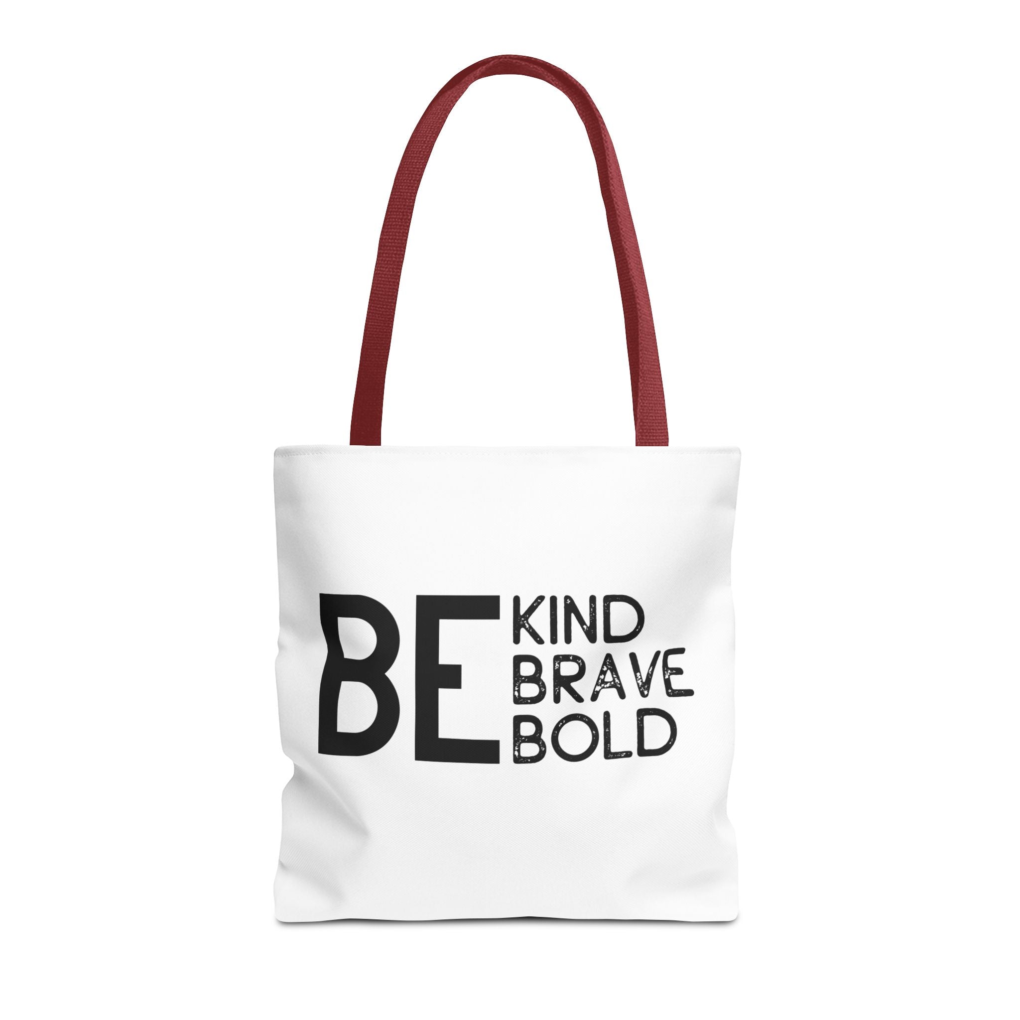 Inspirational Tote Bag - Be Kind Brave Bold - Eco-Friendly Carryall