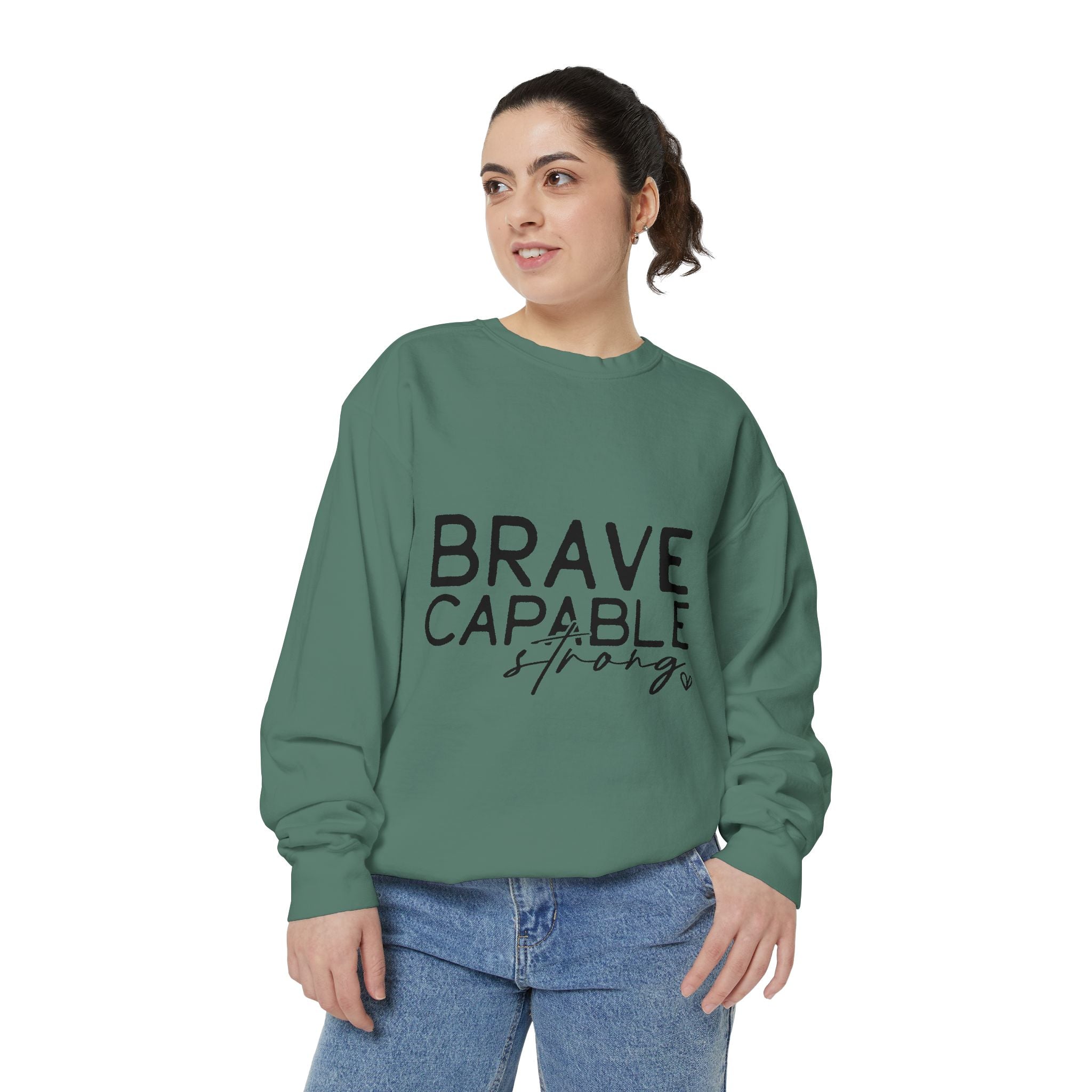 Minimalist Brave Capable Strong Crewneck Sweatshirt