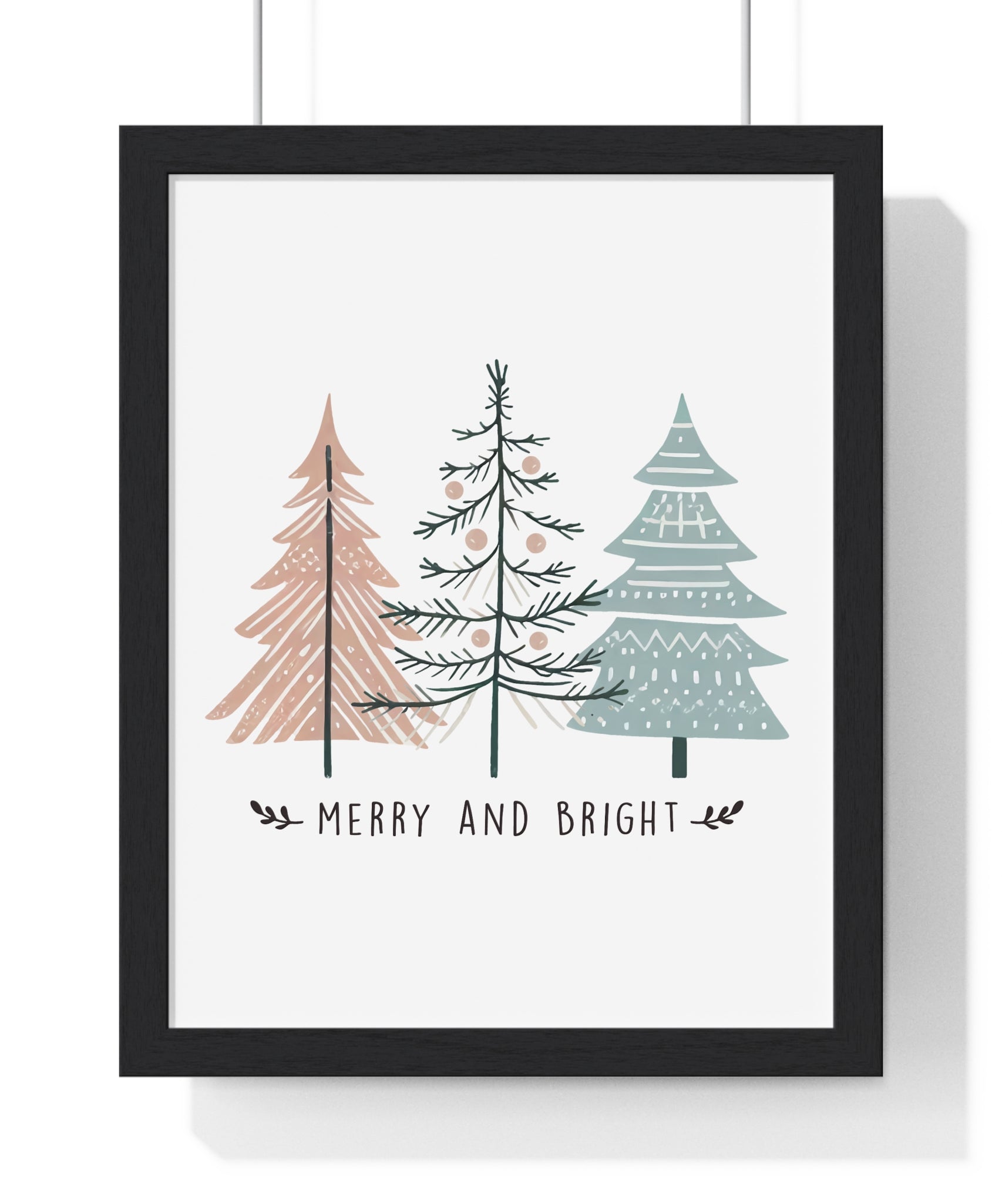 Merry and Bright Framed Wall Decor
