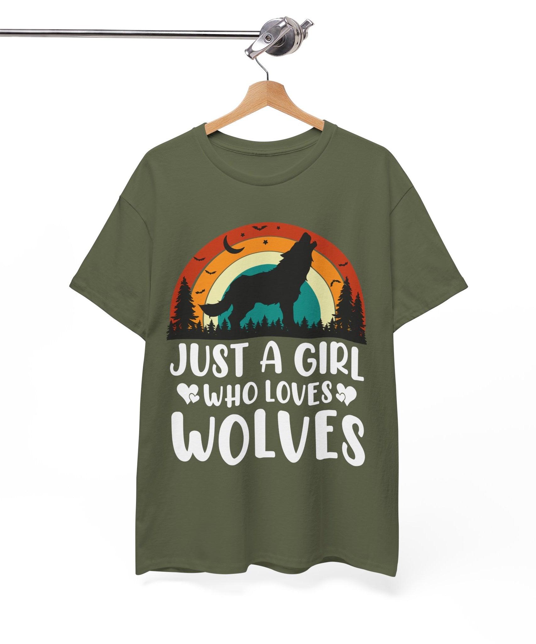 Vintage Wolf Lover Girl Tee | Gallory Hive