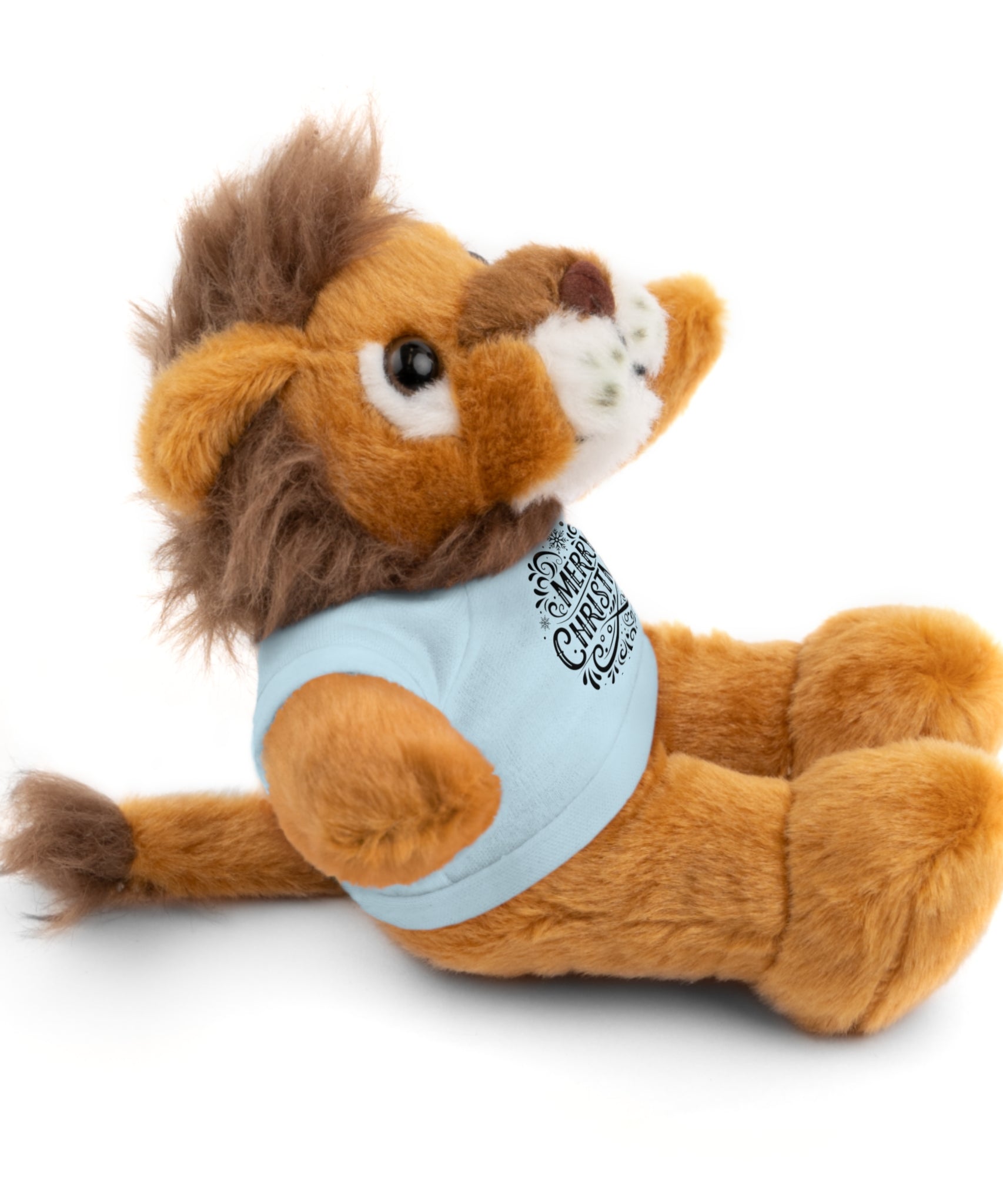 Festive Merry Christmas Stuffed Lion | Gallory Hive