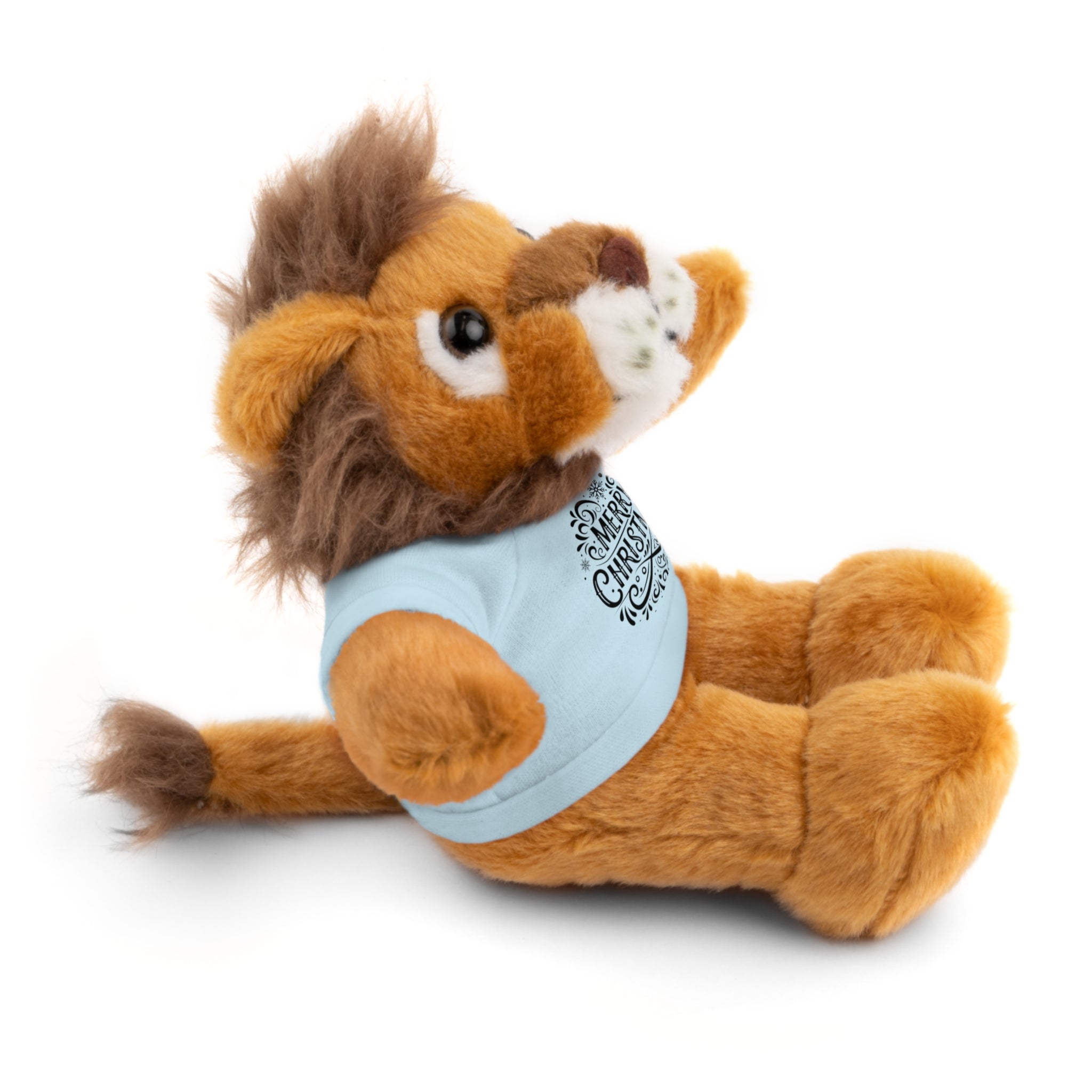 Festive Merry Christmas Stuffed Lion | Gallory Hive
