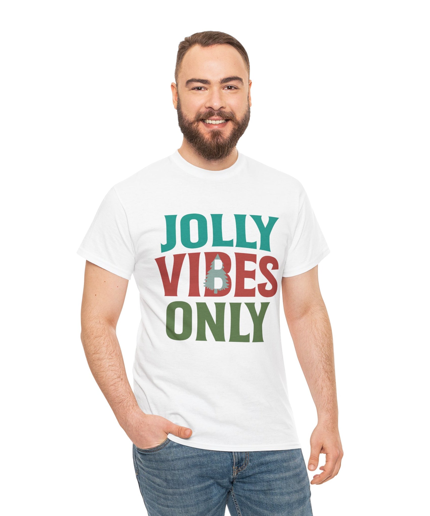 Festive Jolly Vibes Christmas T-Shirt | Gallory Hive