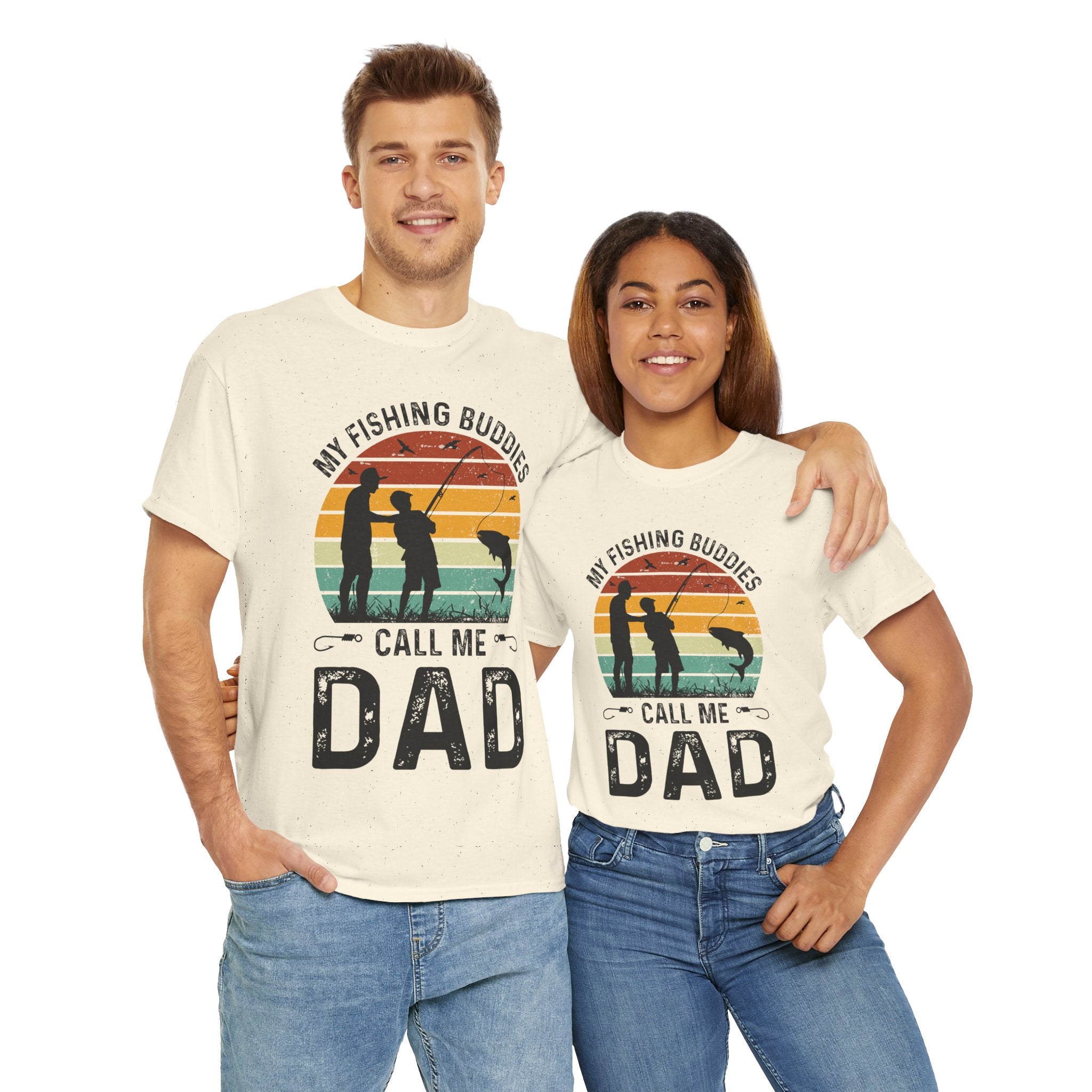 Vintage Dad & Kid Fishing Shirt