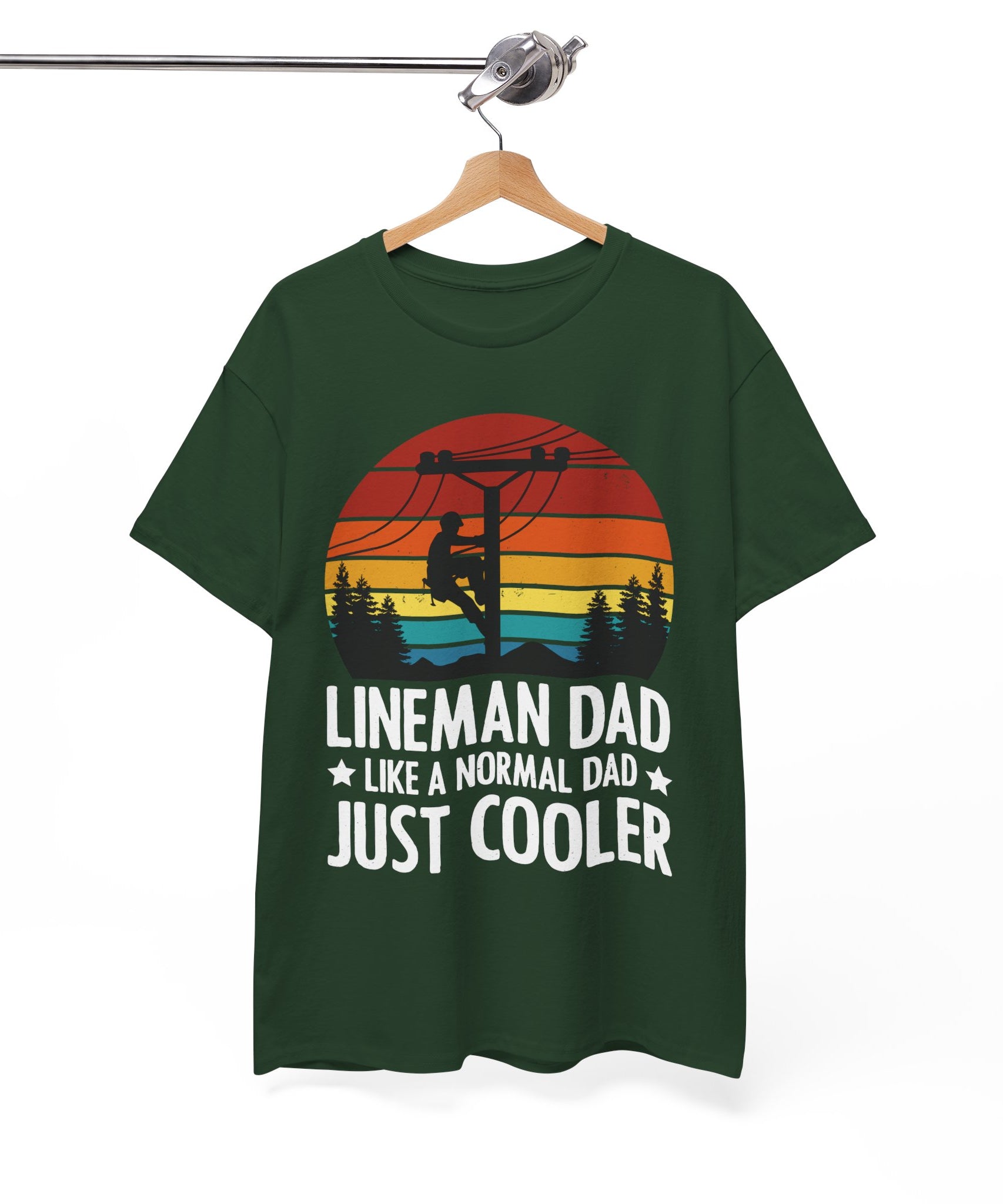 Lineman Tee – Bold Sunset & Power Lines | Gallory Hive