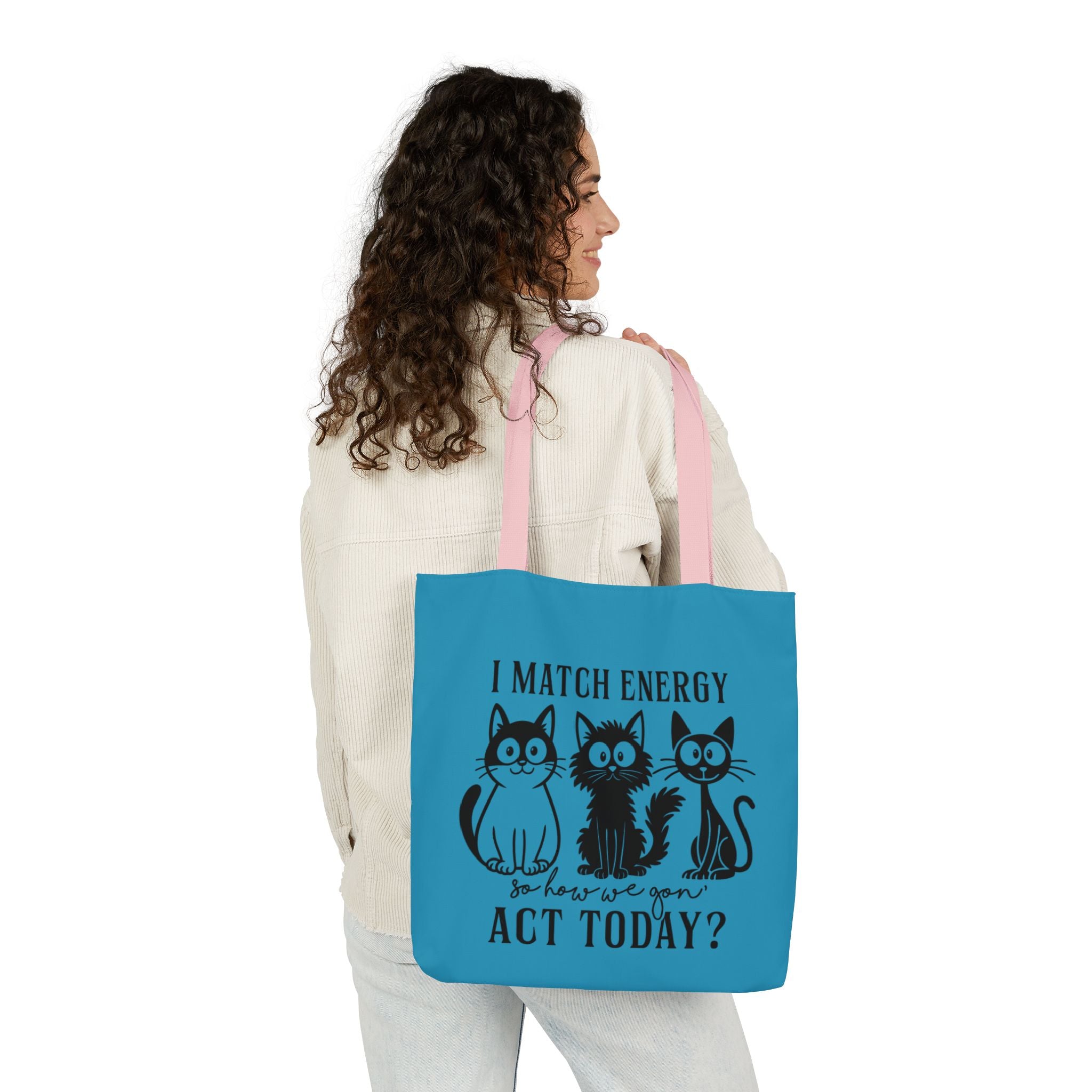 Cute Turquoise Canvas Tote – Reusable Bag