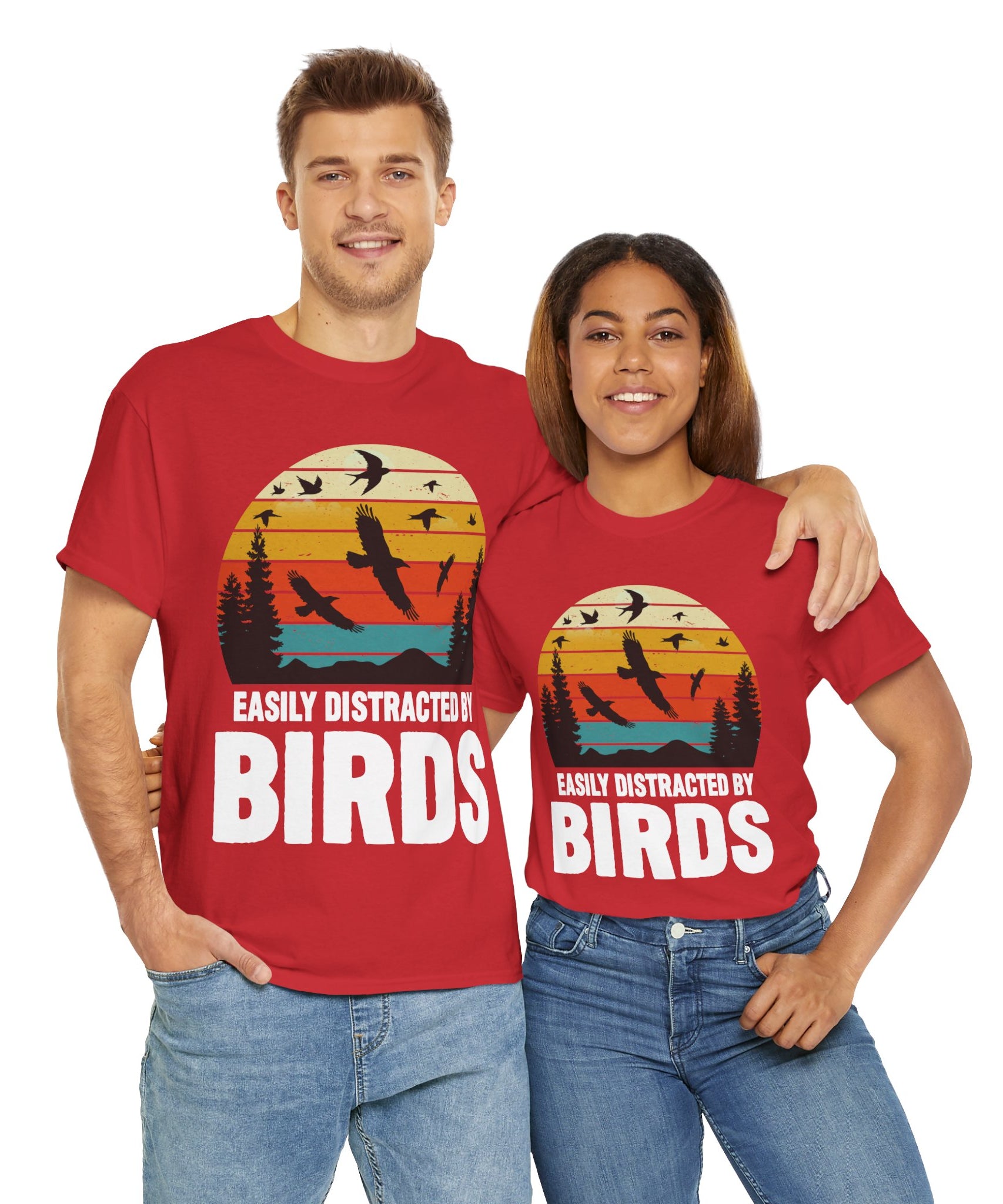 Retro Birds Lover Tee - Distracted Design