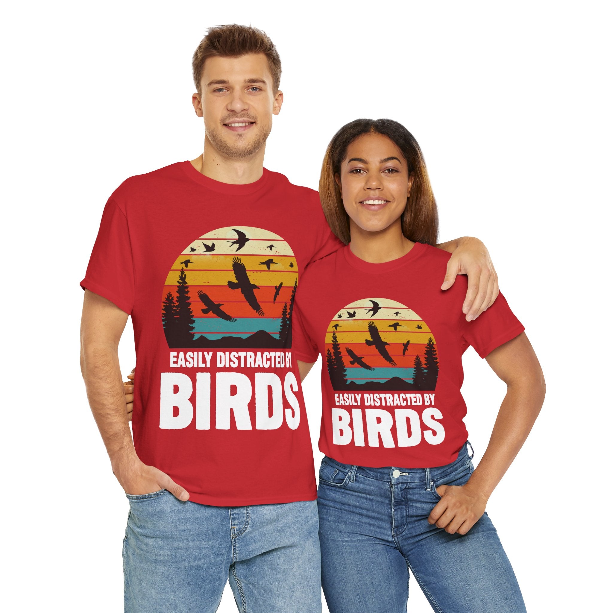 Retro Birds Lover Tee - Distracted Design