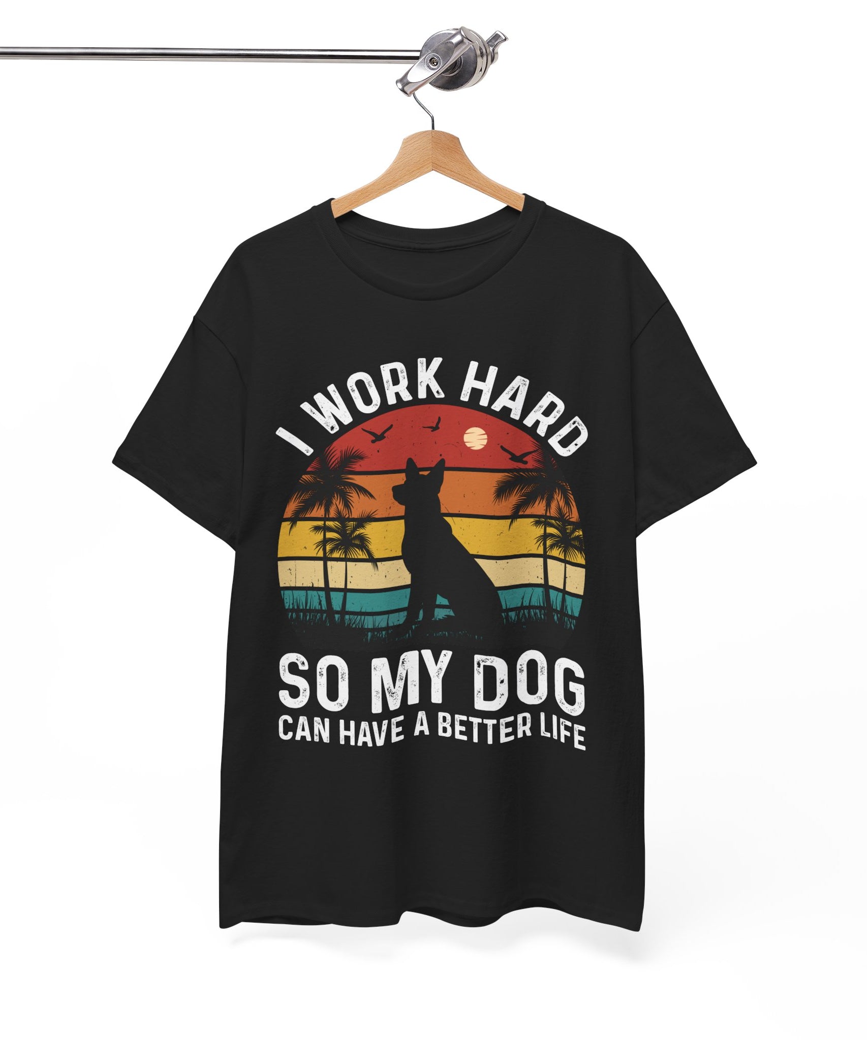 Retro Dog Lover Tee - Work Hard for My Pet | Gallory Hive