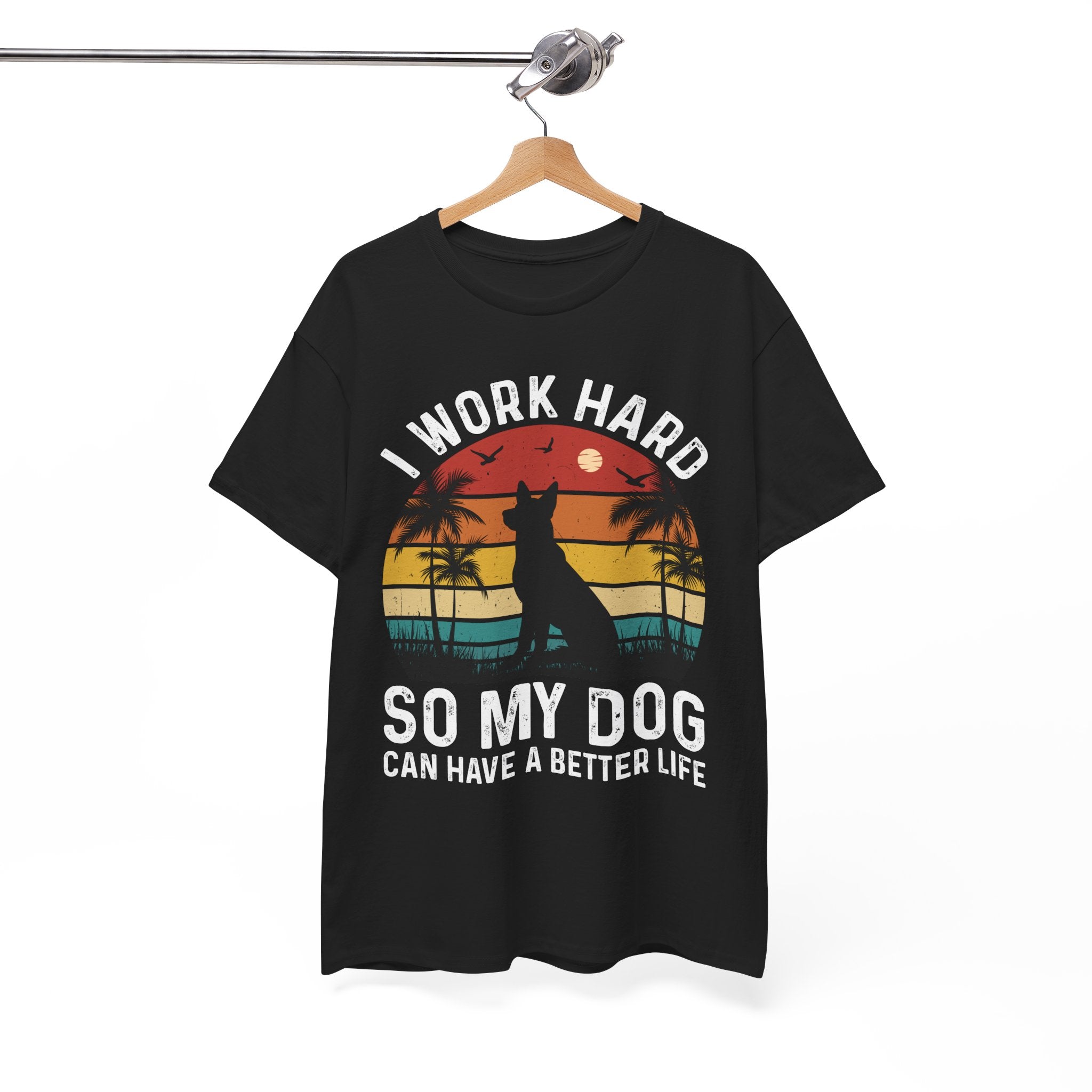 Retro Dog Lover Tee - Work Hard for My Pet | Gallory Hive