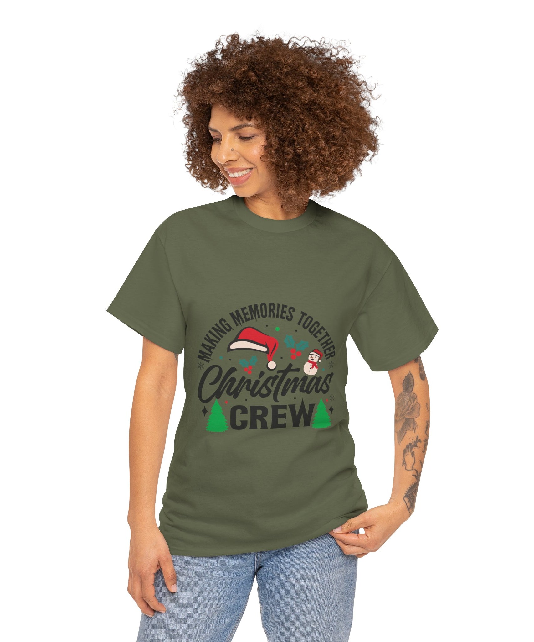 Santa Hat Snowman Xmas Trees Cute Tee | Gallory Hive