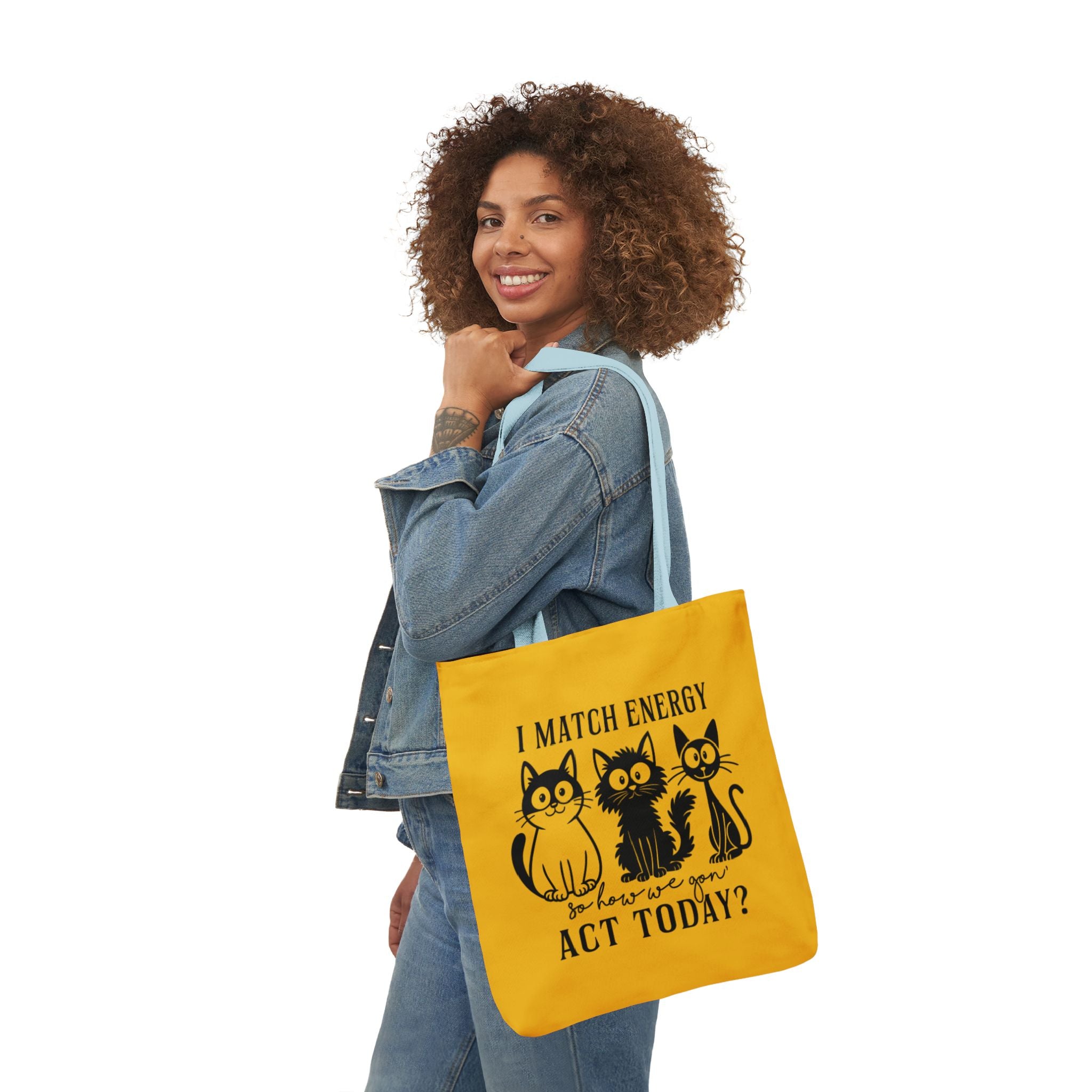 Cute Yellow Canvas Tote – Reusable Bag