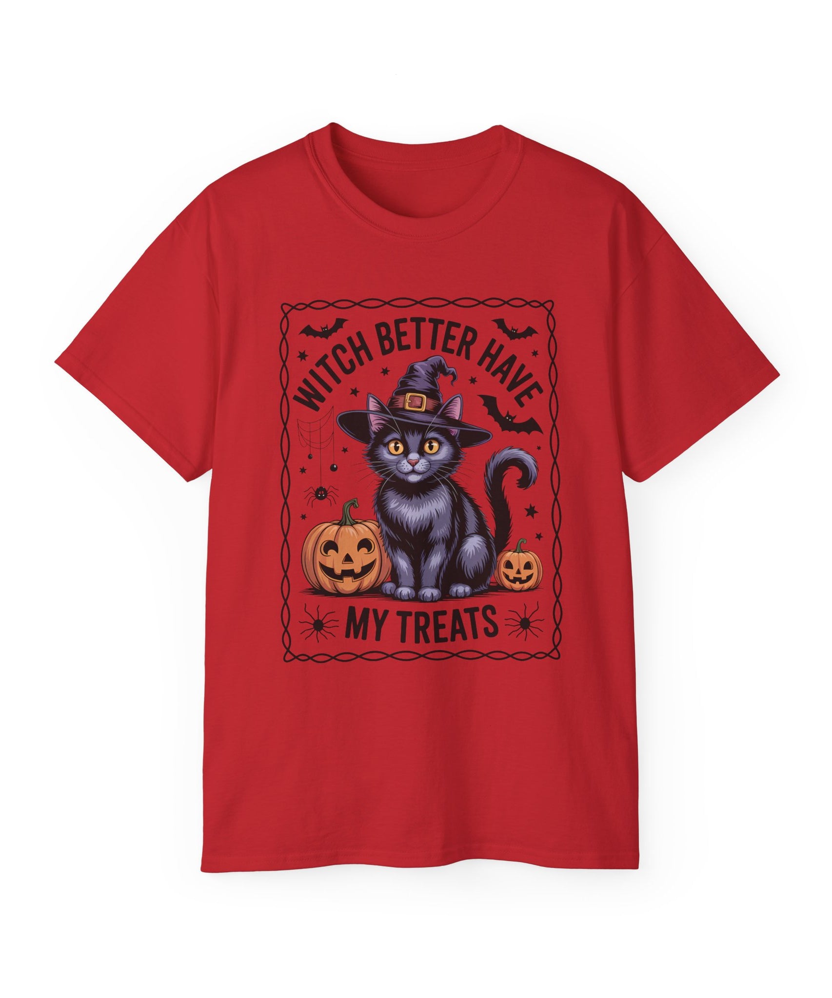 Spooky Witch Cat Tee - Halloween Season Wear