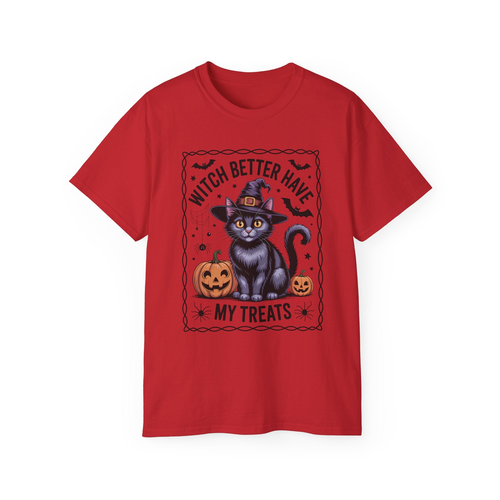 Spooky Witch Cat Tee - Halloween Season Wear