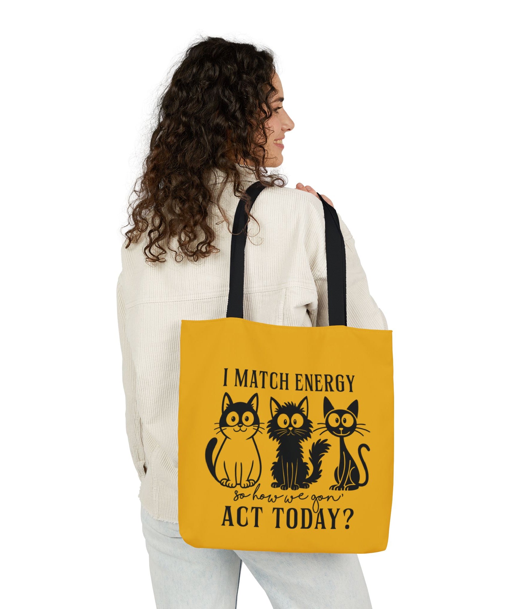 Cute Yellow Canvas Tote – Reusable Bag