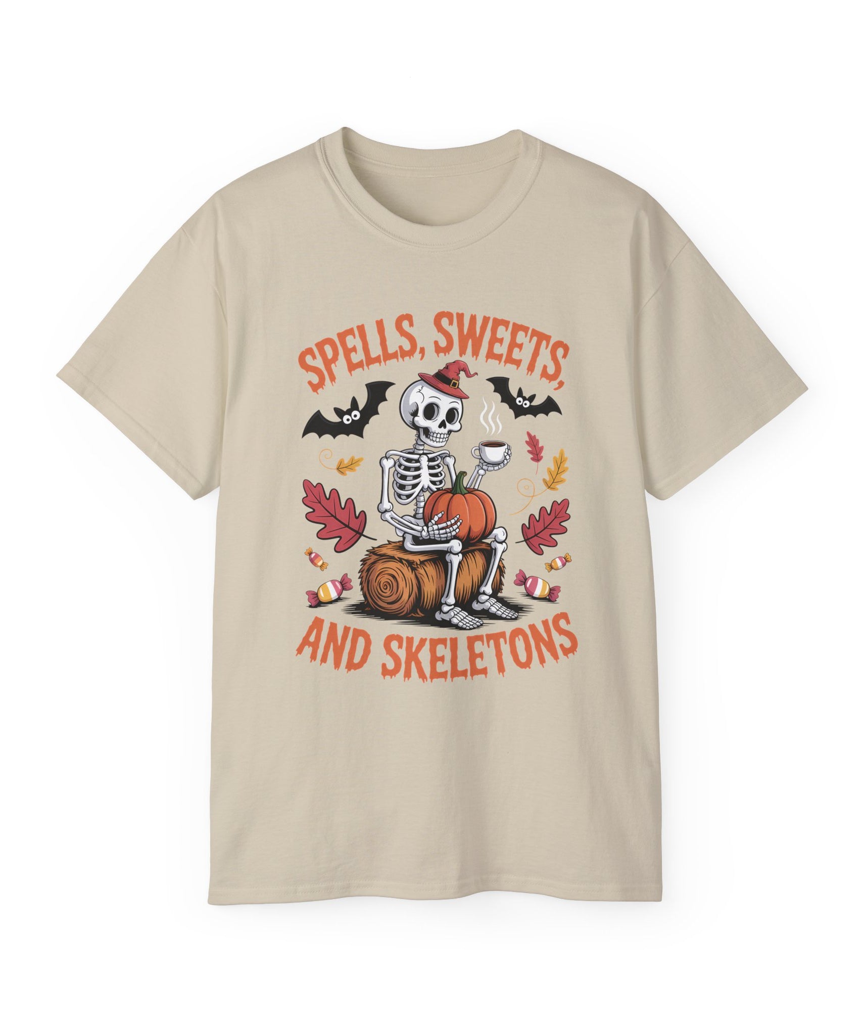 Cute Skeleton Witch Halloween T-Shirt | Gallory Hive