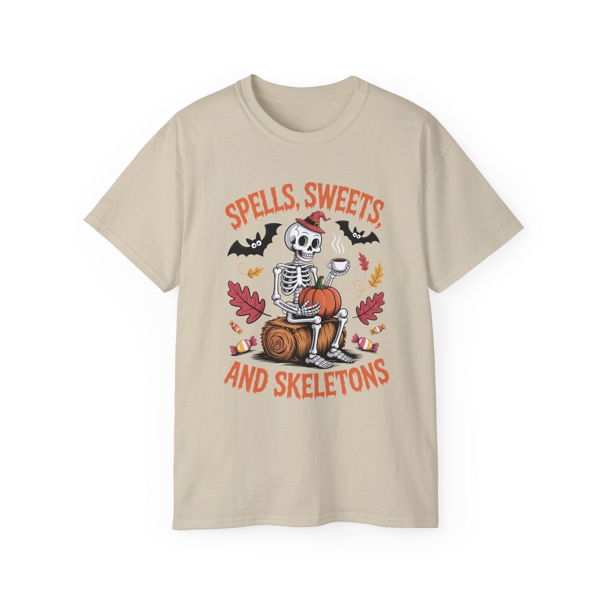 Cute Skeleton Witch Halloween T-Shirt | Gallory Hive