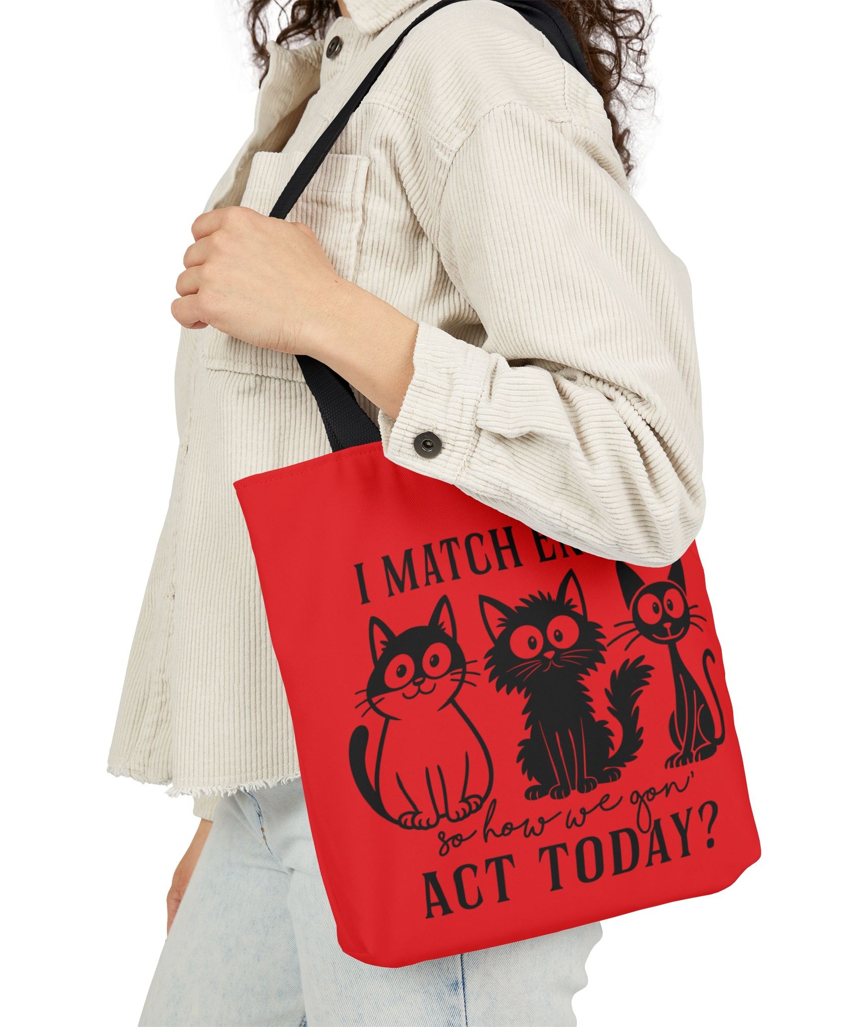 Cute Red Canvas Tote – Reusable Bag | Gallory Hive