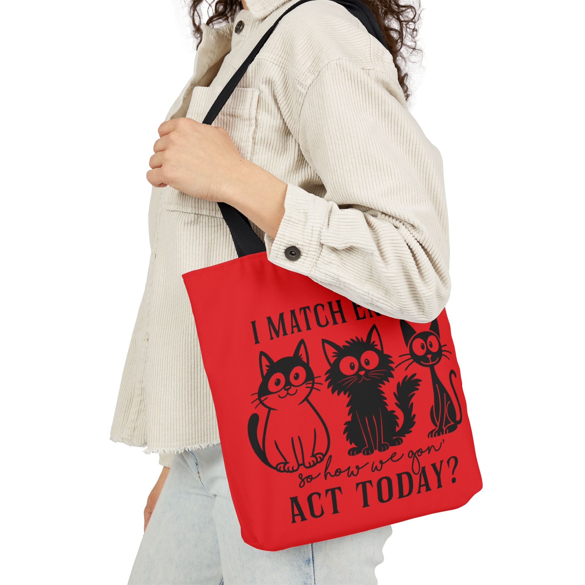 Cute Red Canvas Tote – Reusable Bag | Gallory Hive
