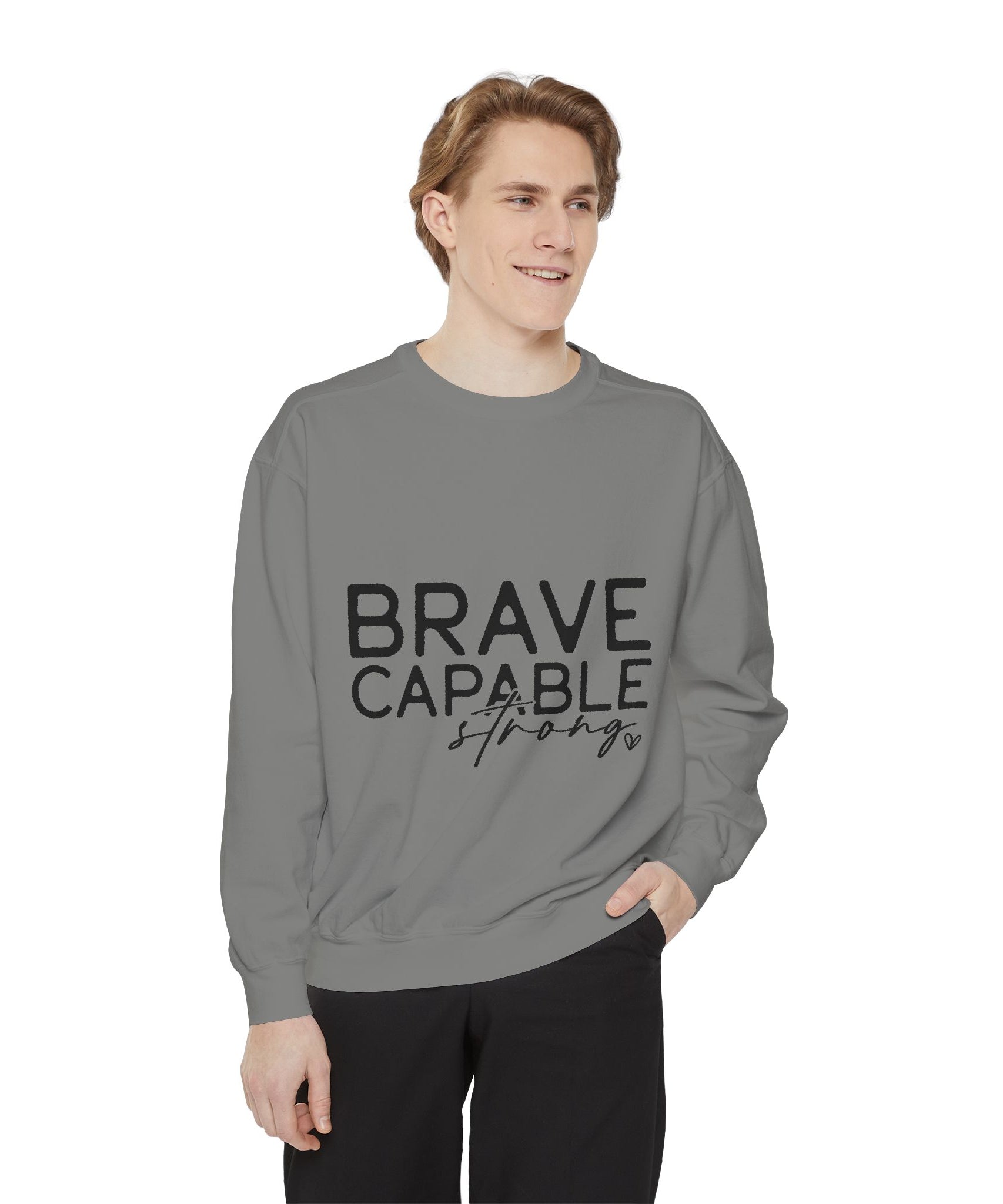 Minimalist Brave Capable Strong Crewneck Sweatshirt
