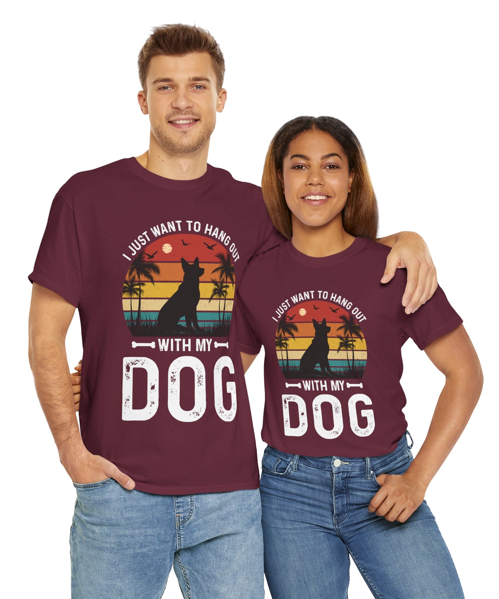 Sunset Dog Design - Beach Vibes T-shirt