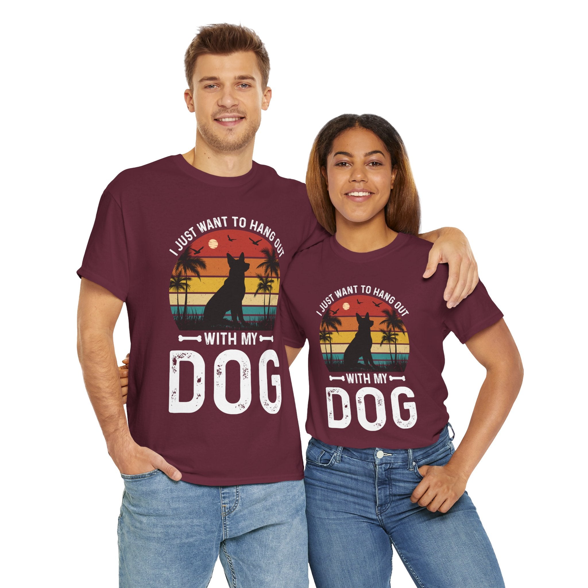 Sunset Dog Design - Beach Vibes T-shirt