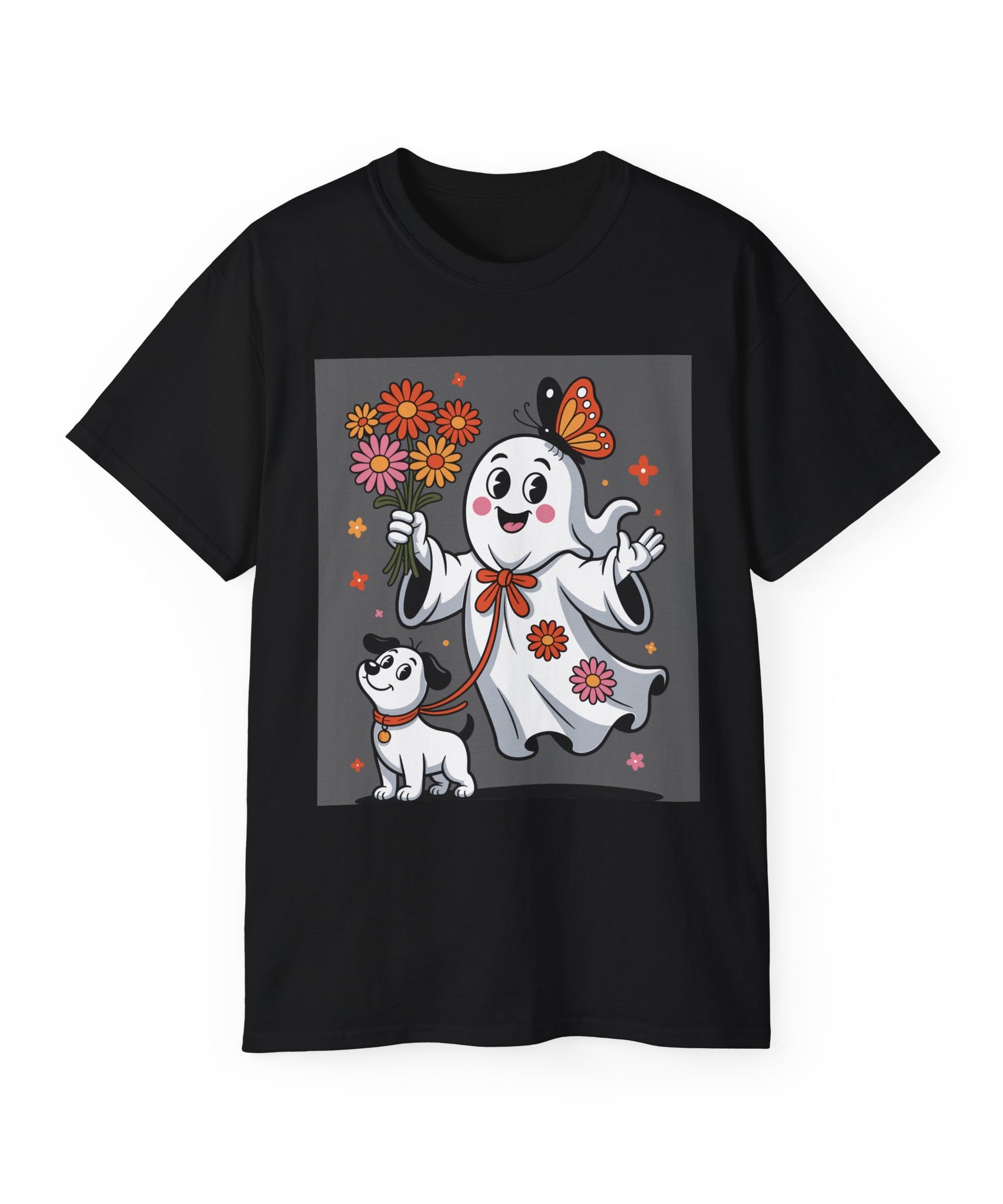 Halloween Ghost Dog Tee - Adorable Design | Gallory Hive