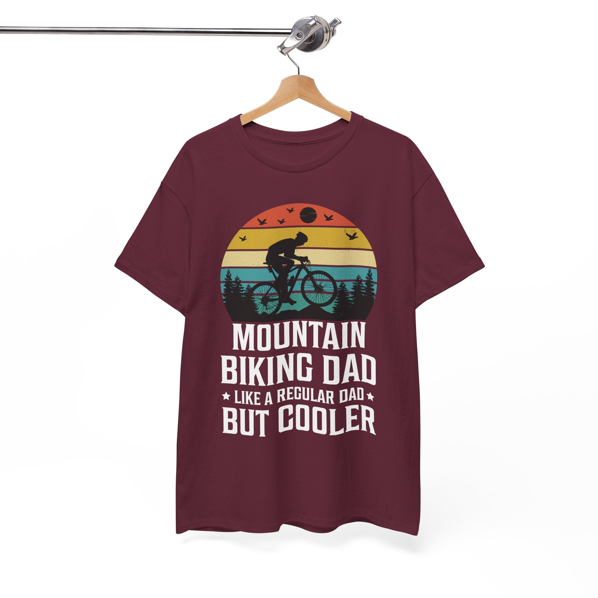 Retro Mountain Biking Dad Tee - Unique Gift Idea | Gallory Hive