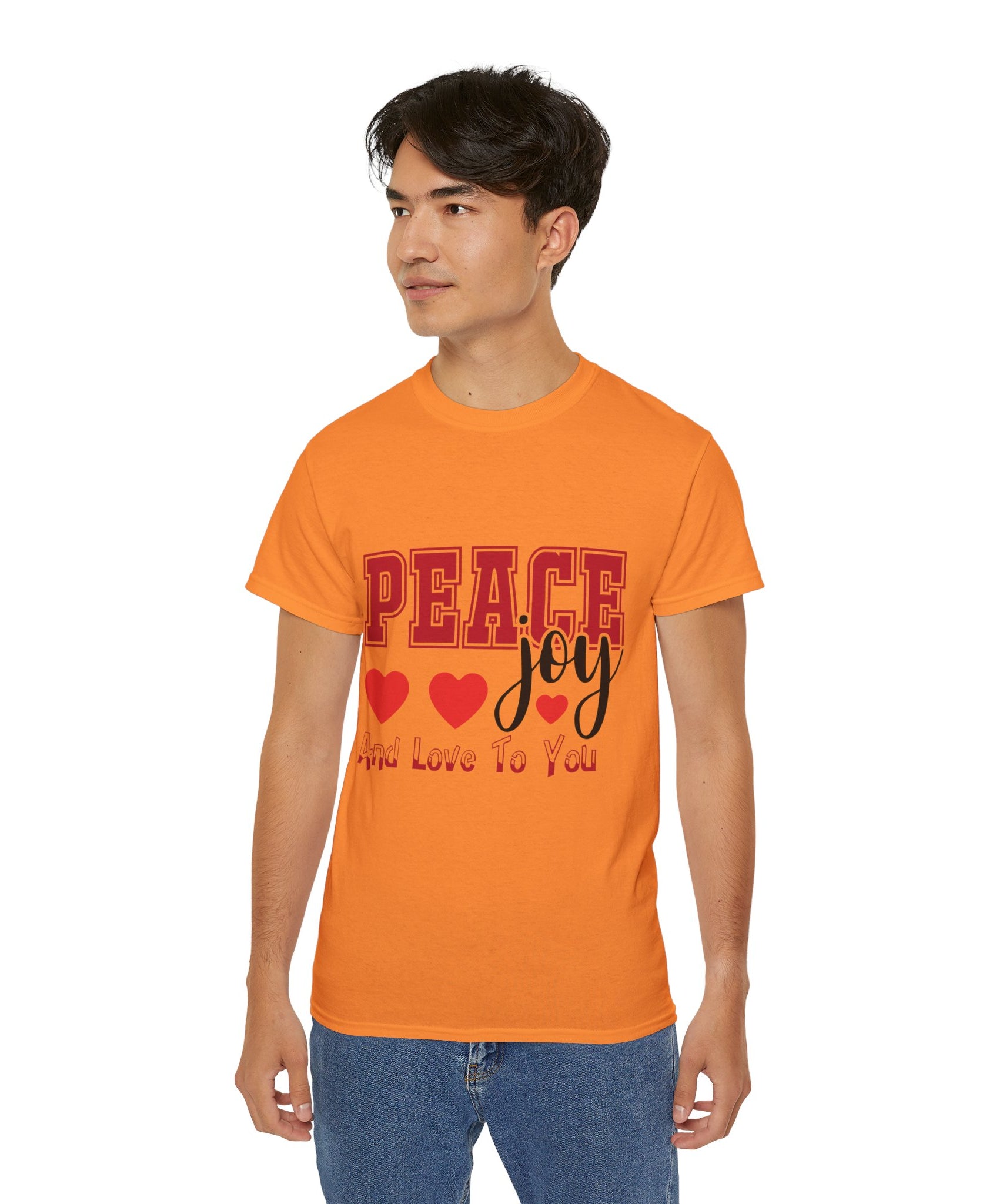 Peace, Joy & Love Retro Christmas T-Shirt | Gallory Hive