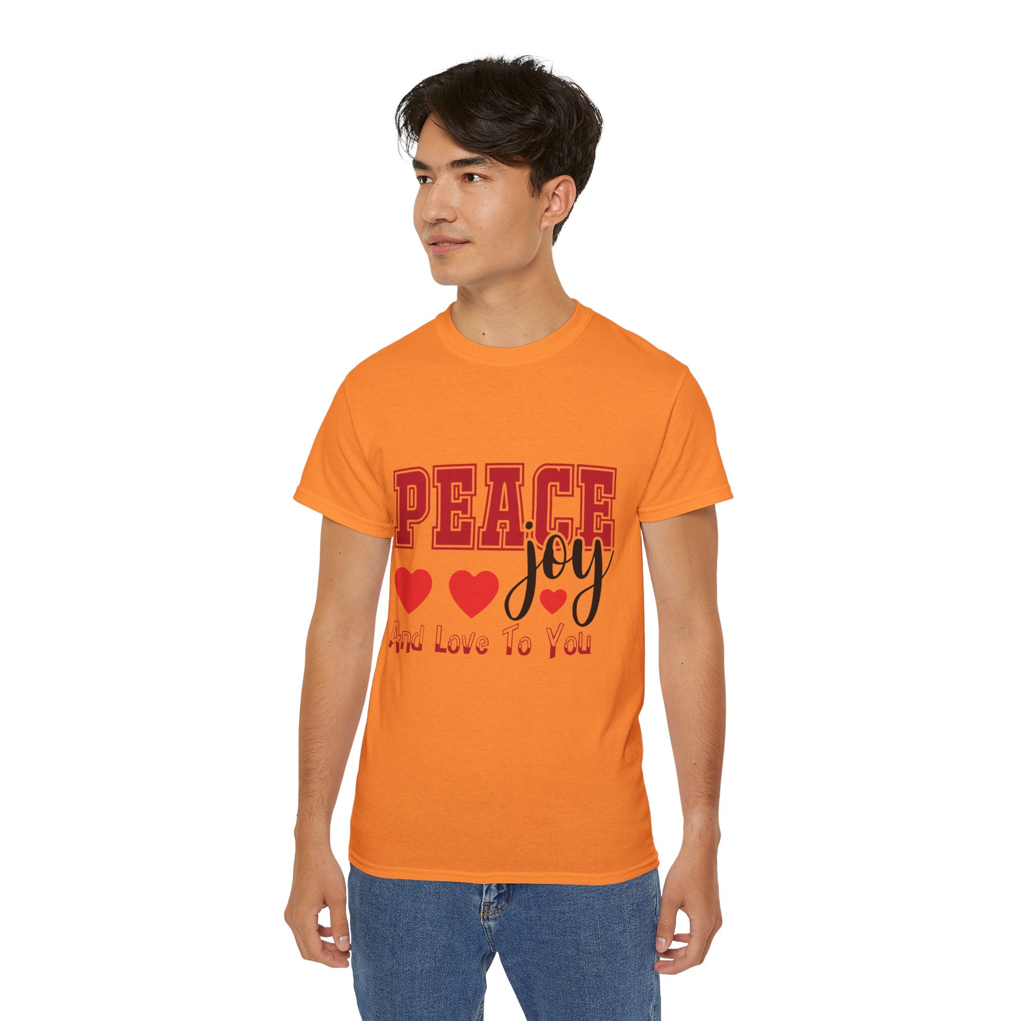 Peace, Joy & Love Retro Christmas T-Shirt | Gallory Hive