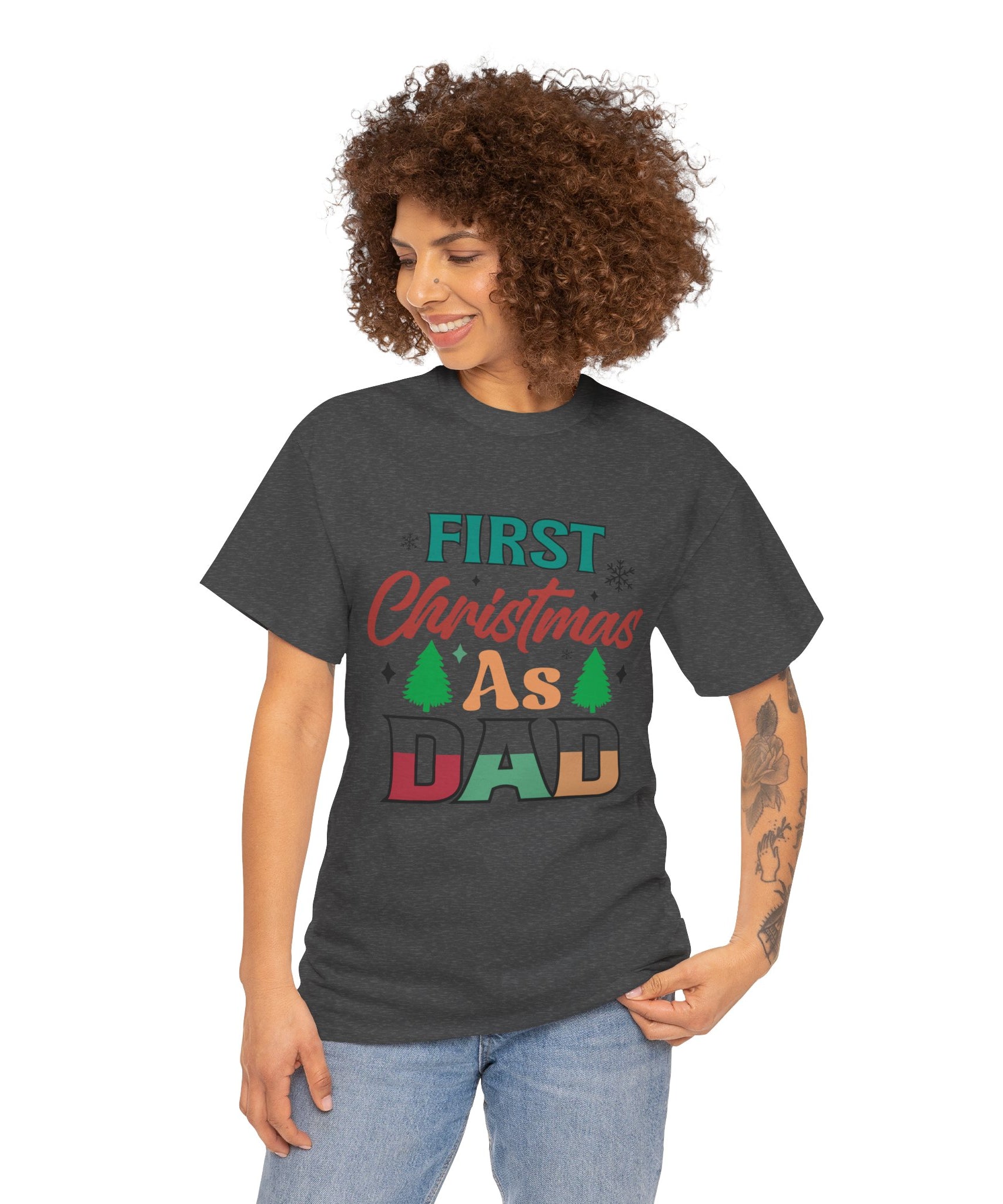First Christmas as Dad T-Shirt | Gallory Hive