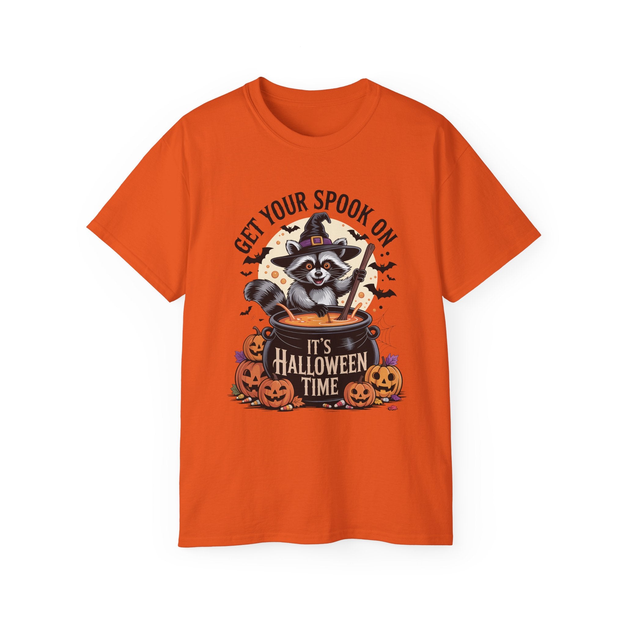 Halloween Raccoon Tee - Spook On Witch Design | Gallory Hive