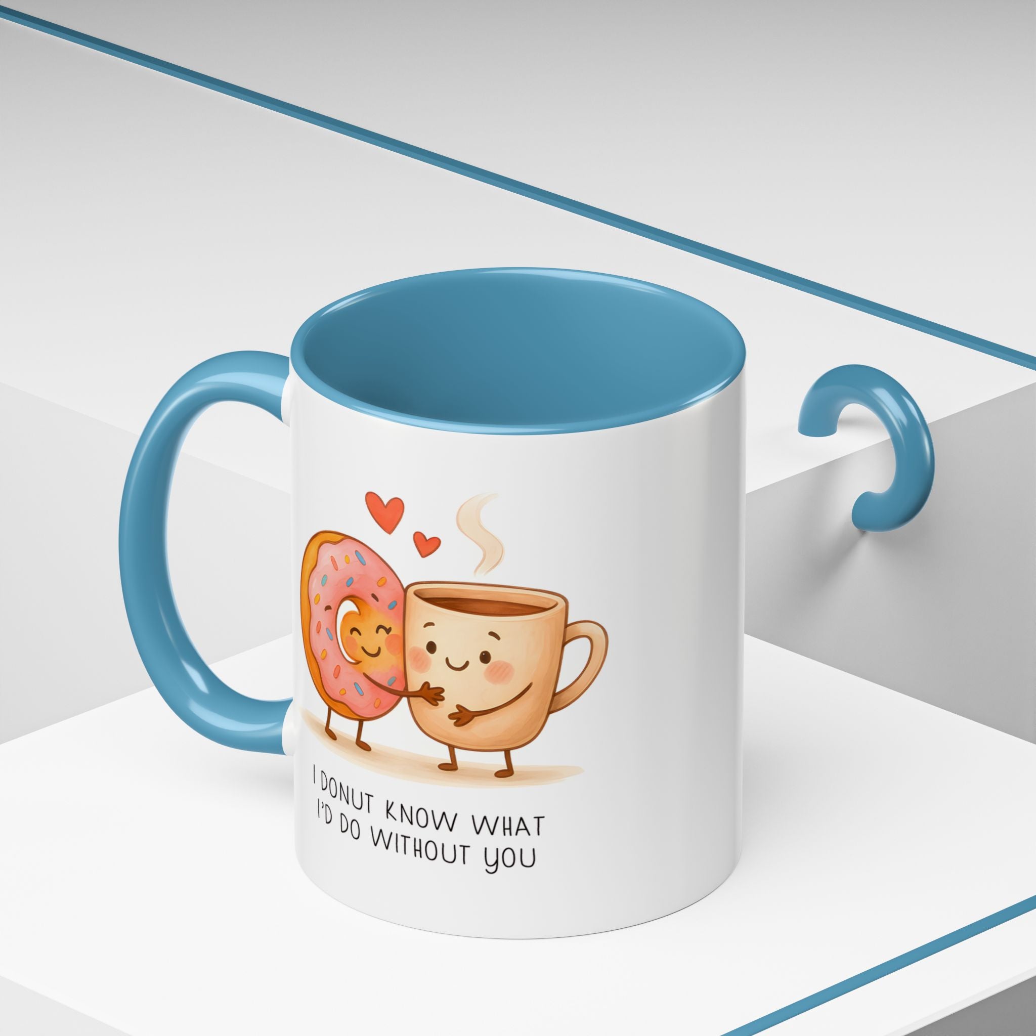 Cute Donut and Coffee Love Ceramic Mug | Gallory Hive