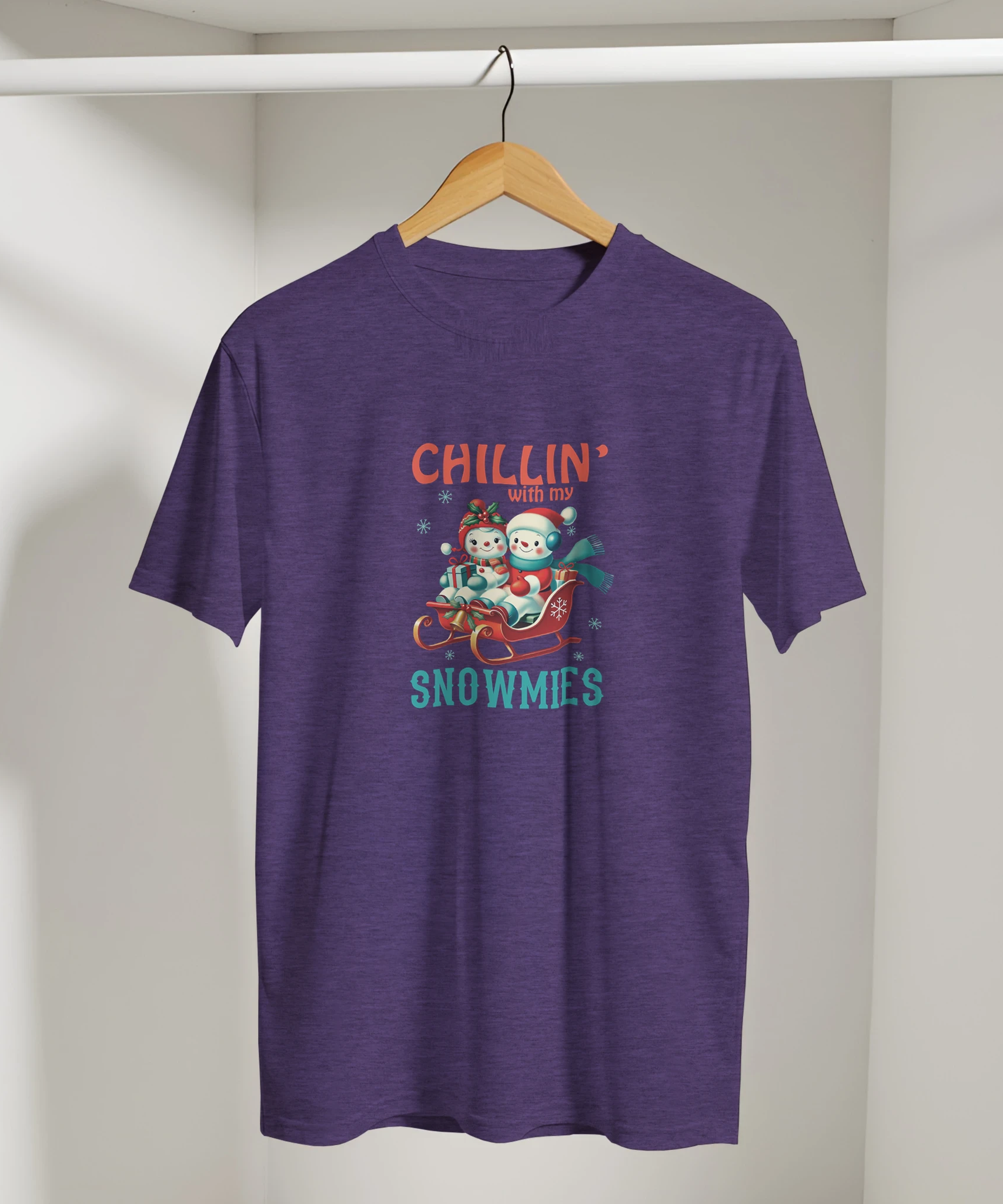 Retro Snowman Holiday Christmas T-Shirt | Gallory Hive