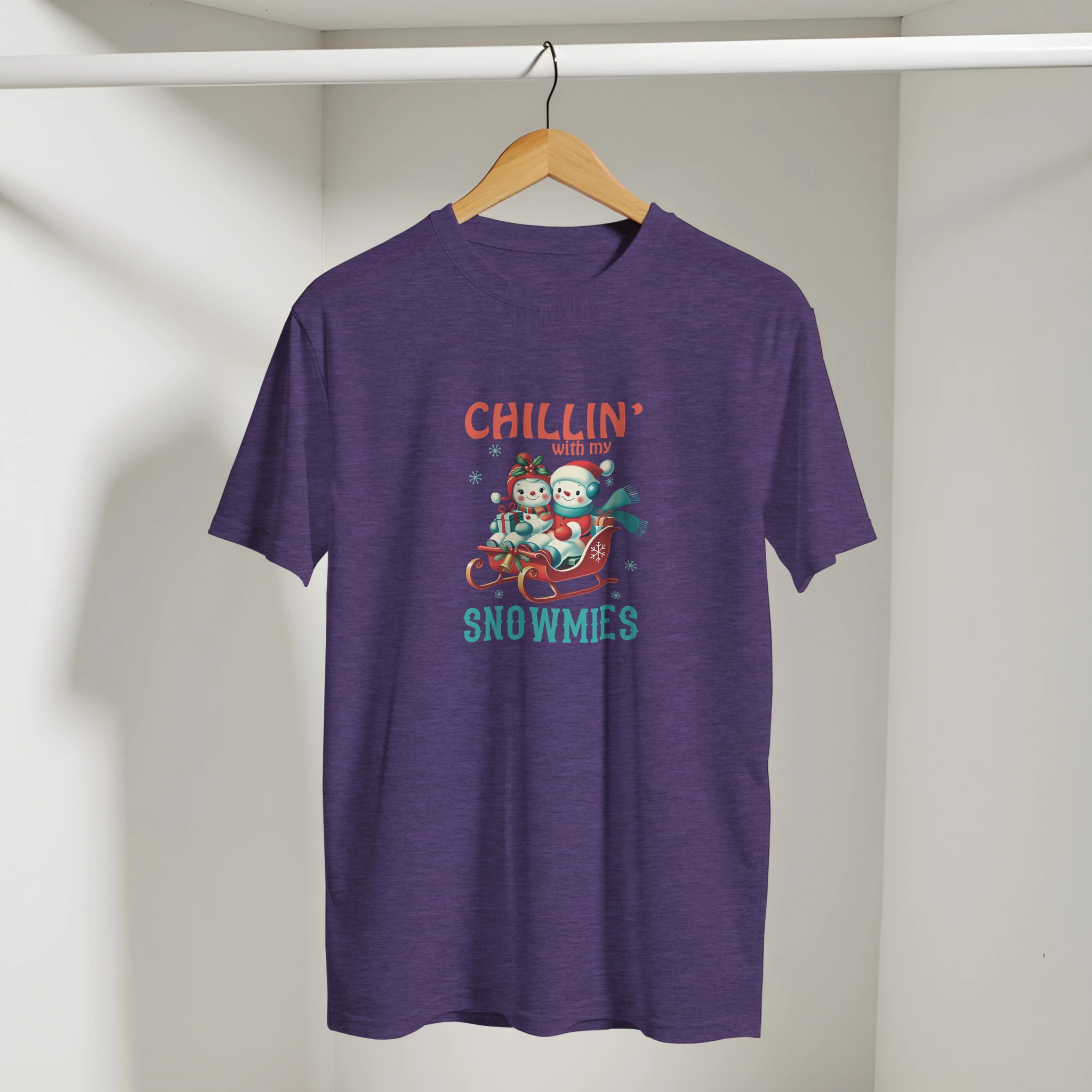 Retro Snowman Holiday Christmas T-Shirt | Gallory Hive