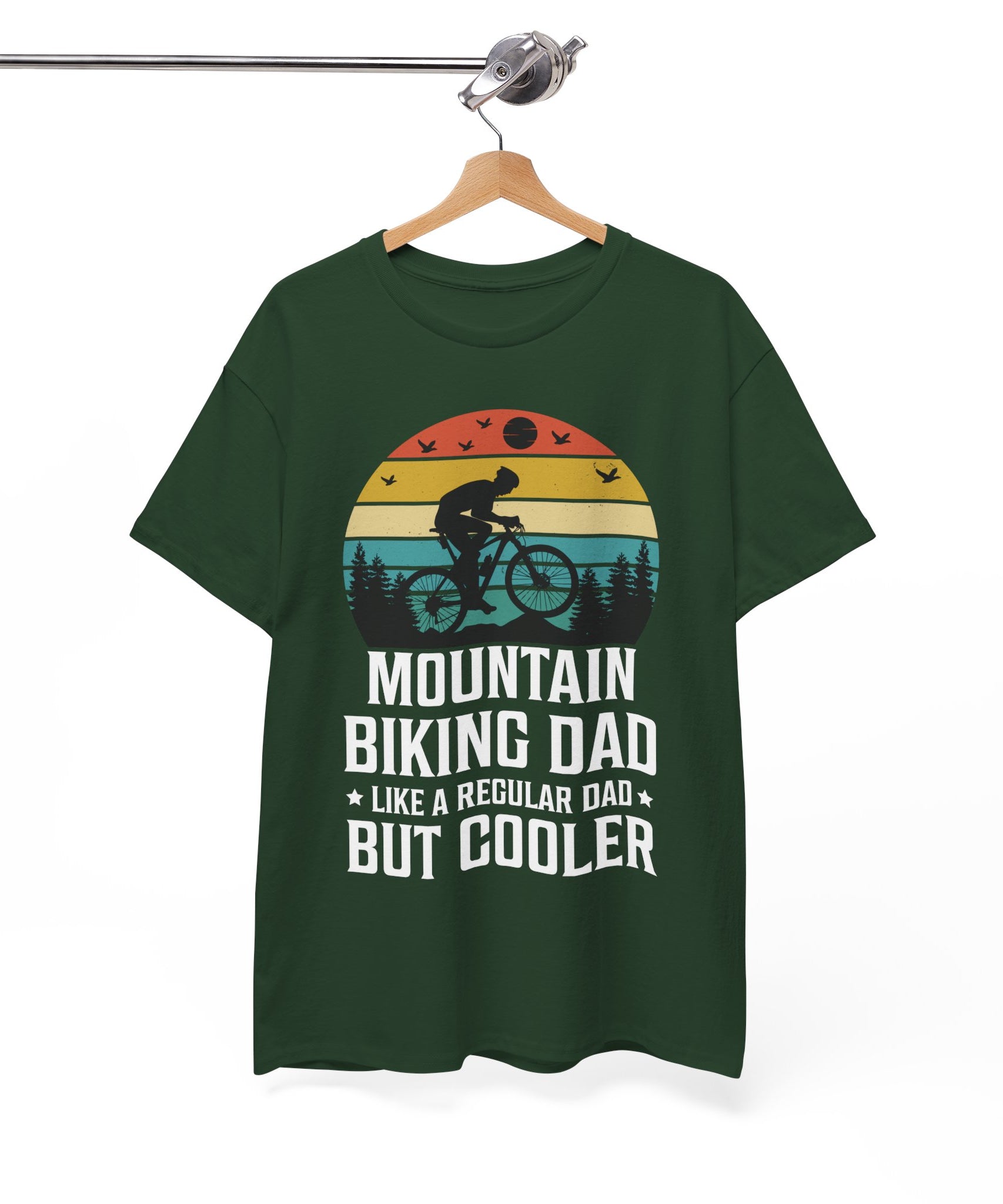 Retro Mountain Biking Dad Tee - Unique Gift Idea | Gallory Hive